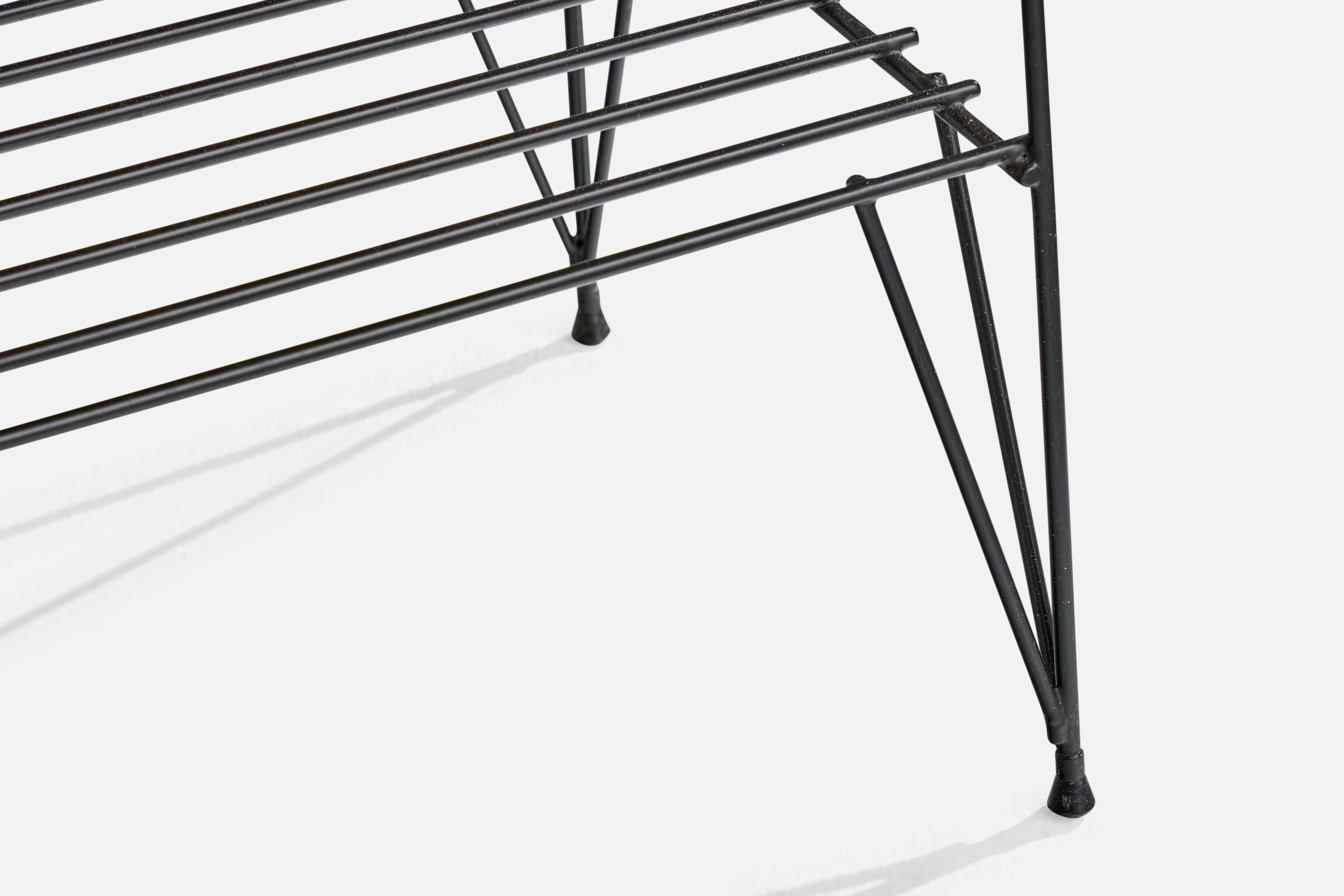 Schwedischer Designer, Nachttische, Teak, Messing, Metall, Schweden, 1950er Jahre (Mitte des 20. Jahrhunderts) im Angebot