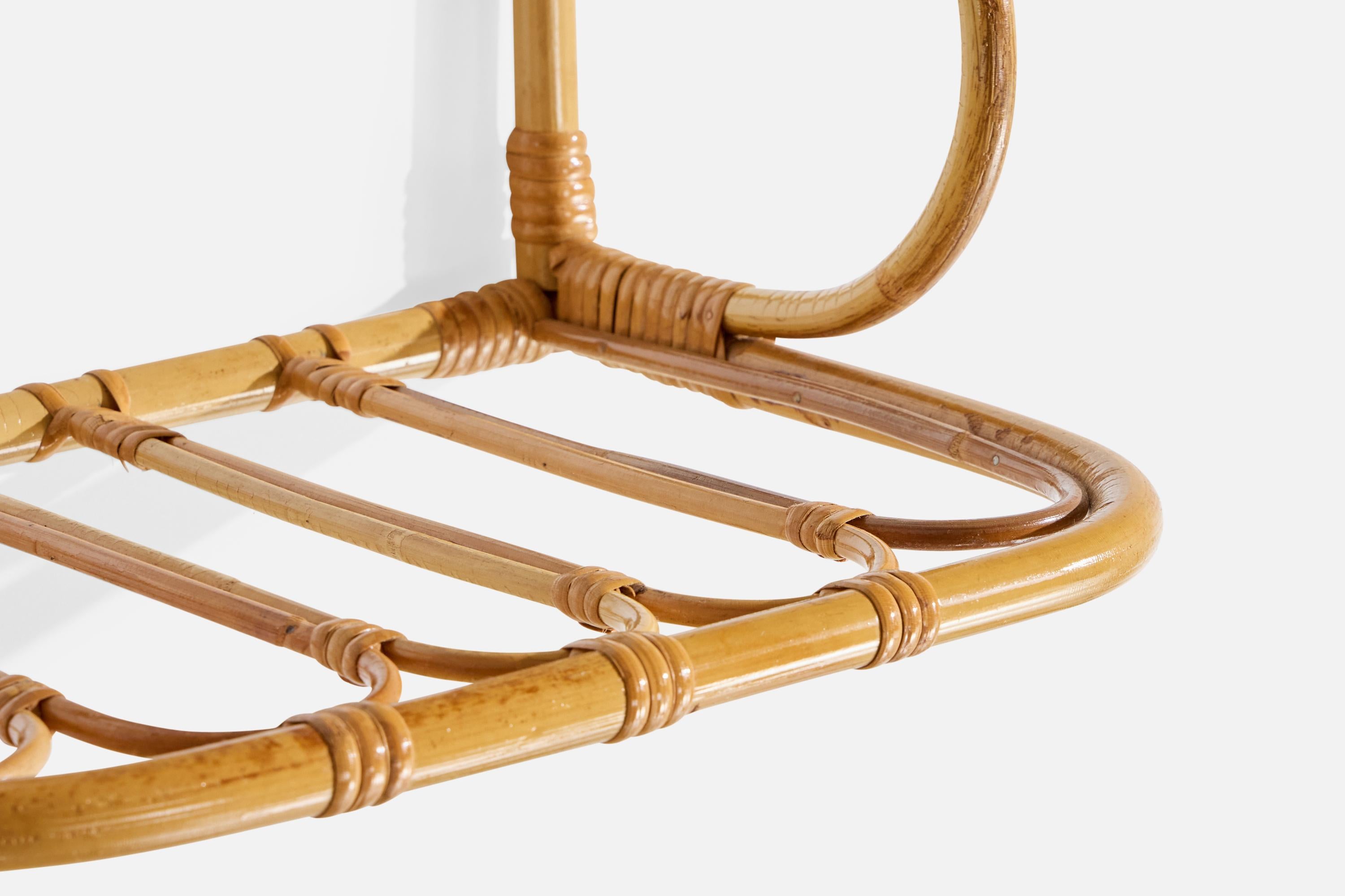 Swedish Designer, Nightstands, Bamboo, Rattan, Glass, Sweden, 1950s For Sale 2