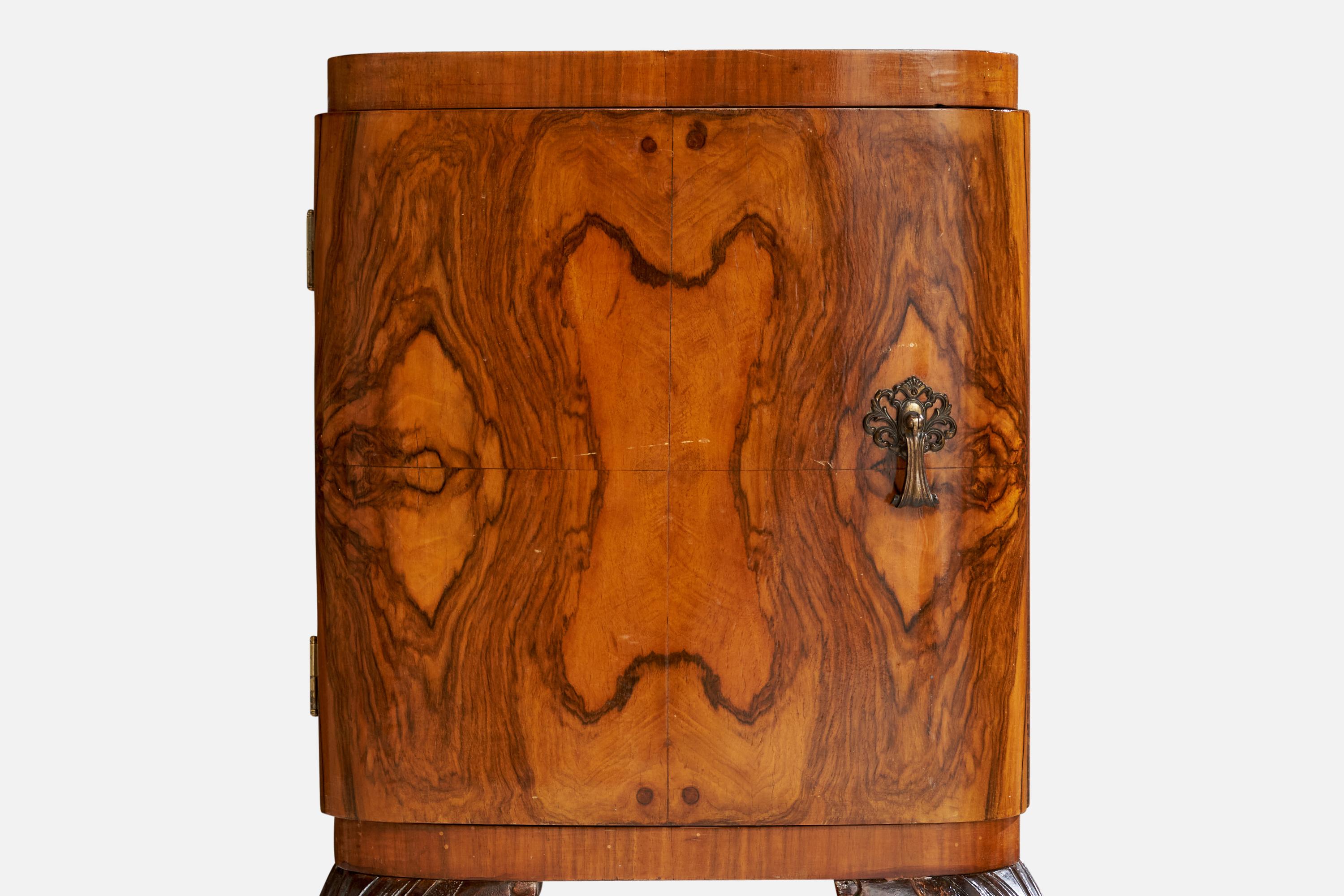 Swedish Designer, Nightstands, Birch, Brass, Sweden, 1900s 7
