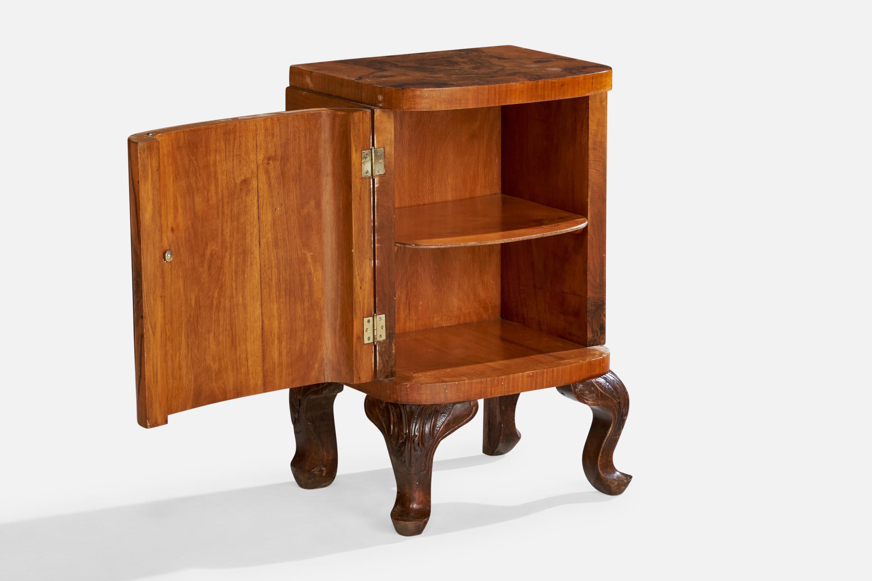 Swedish Designer, Nightstands, Birch, Brass, Sweden, 1900s 5