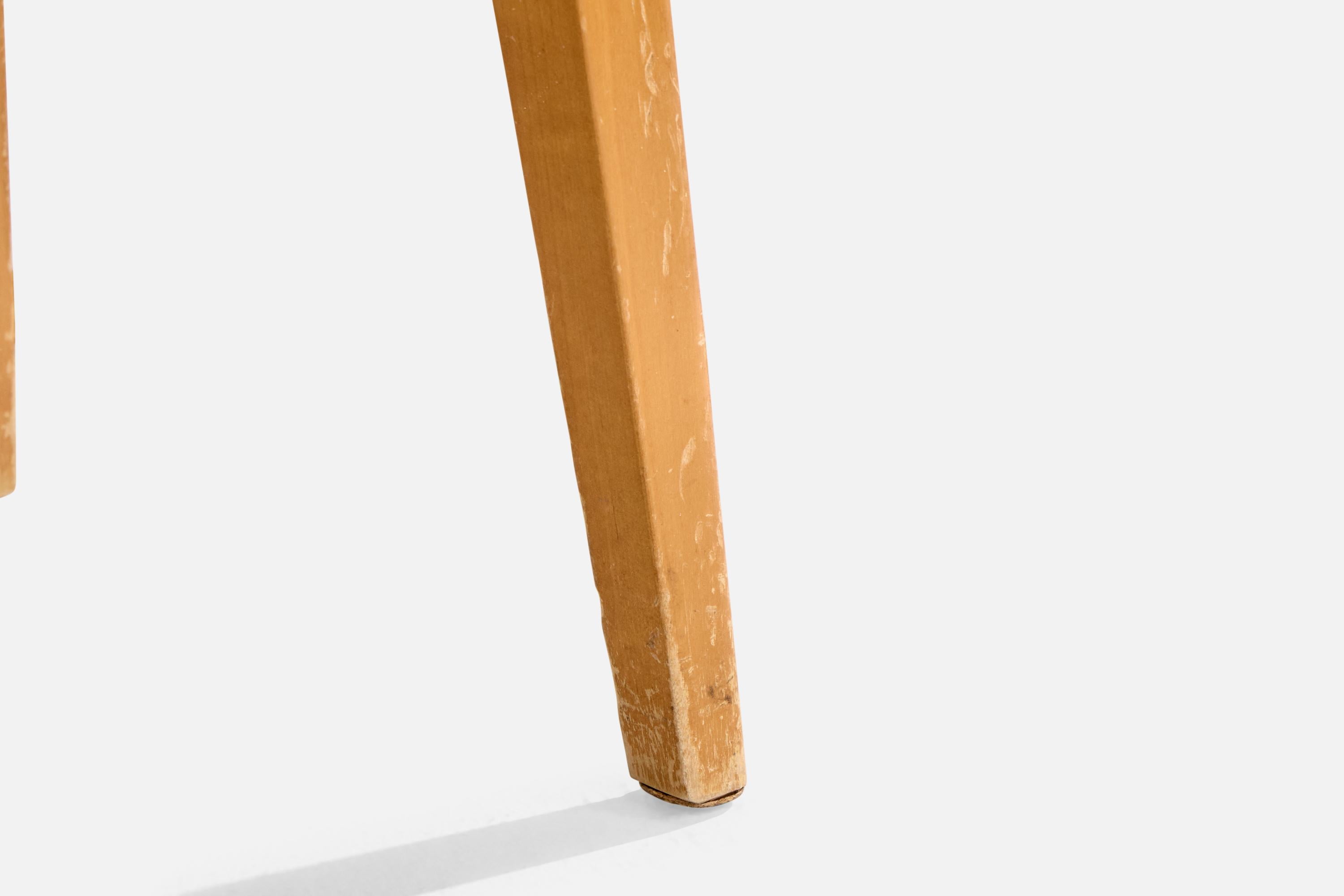 Comodini svedesi di design, betulla, quercia, vetro, Svezia, anni '40 in vendita 3