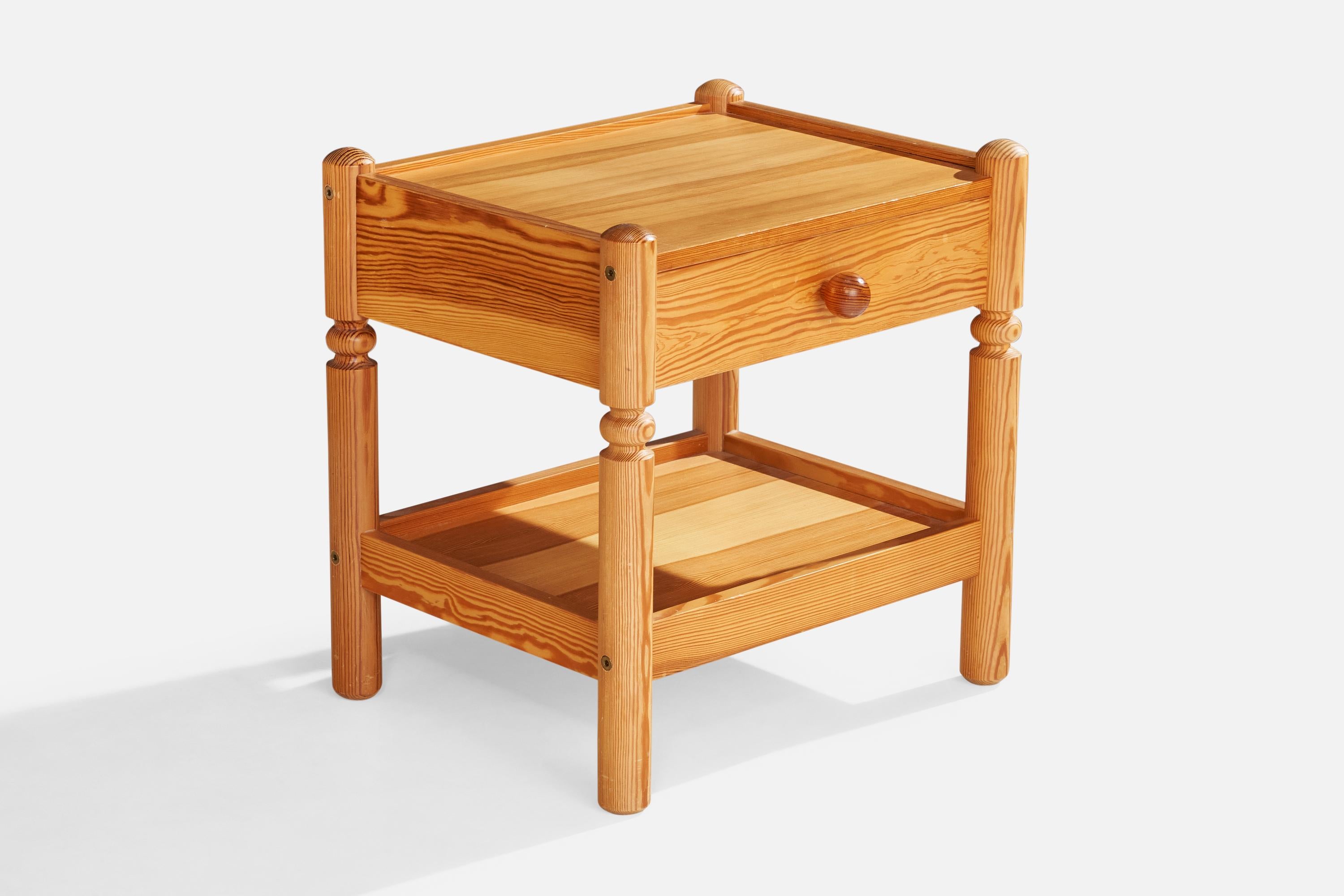Late 20th Century Swedish Designer, Nightstands, Pine, Sweden, 1970s