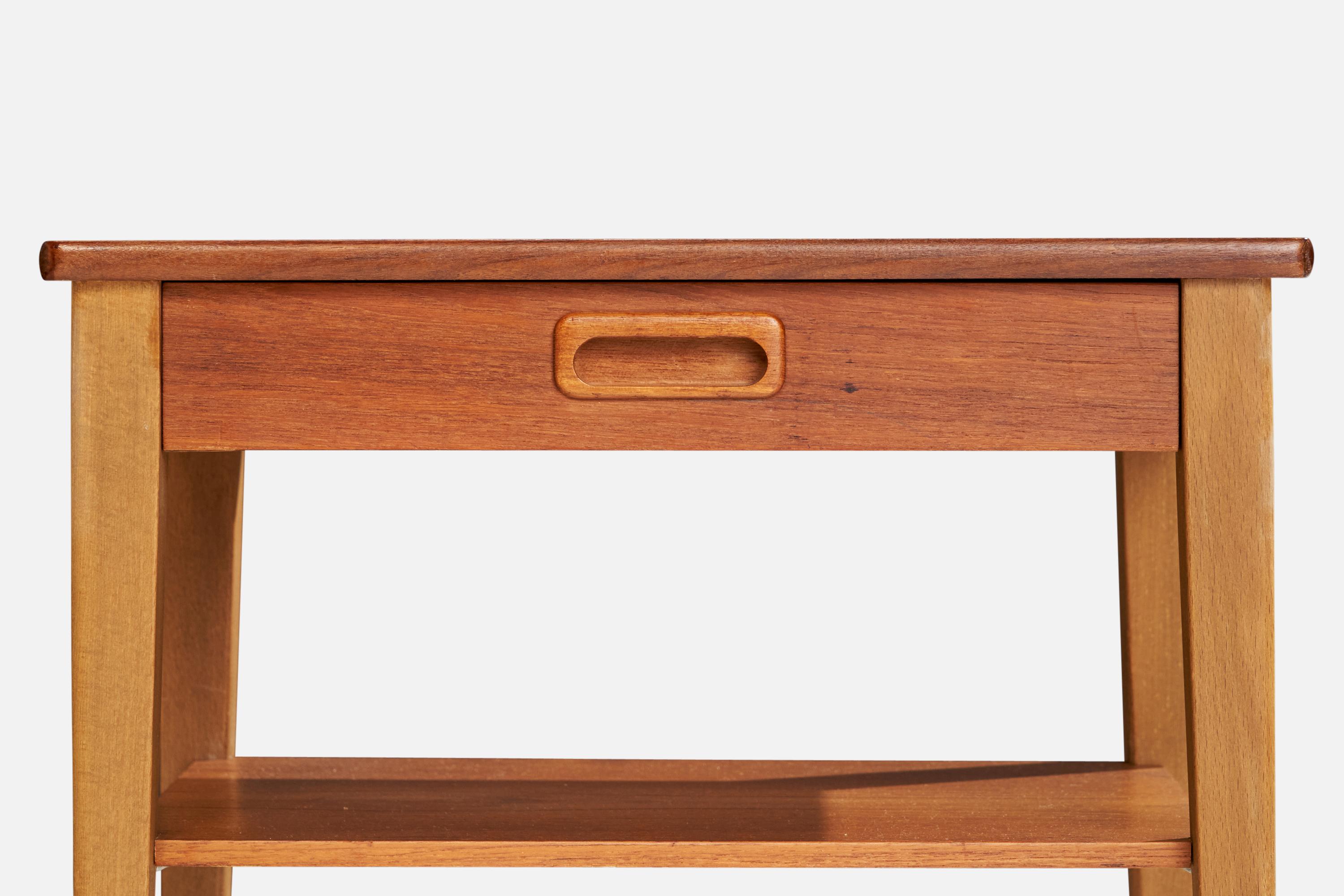 Milieu du XXe siècle Design/One, tables de nuit, teck, hêtre, Suède, années 1950 en vente