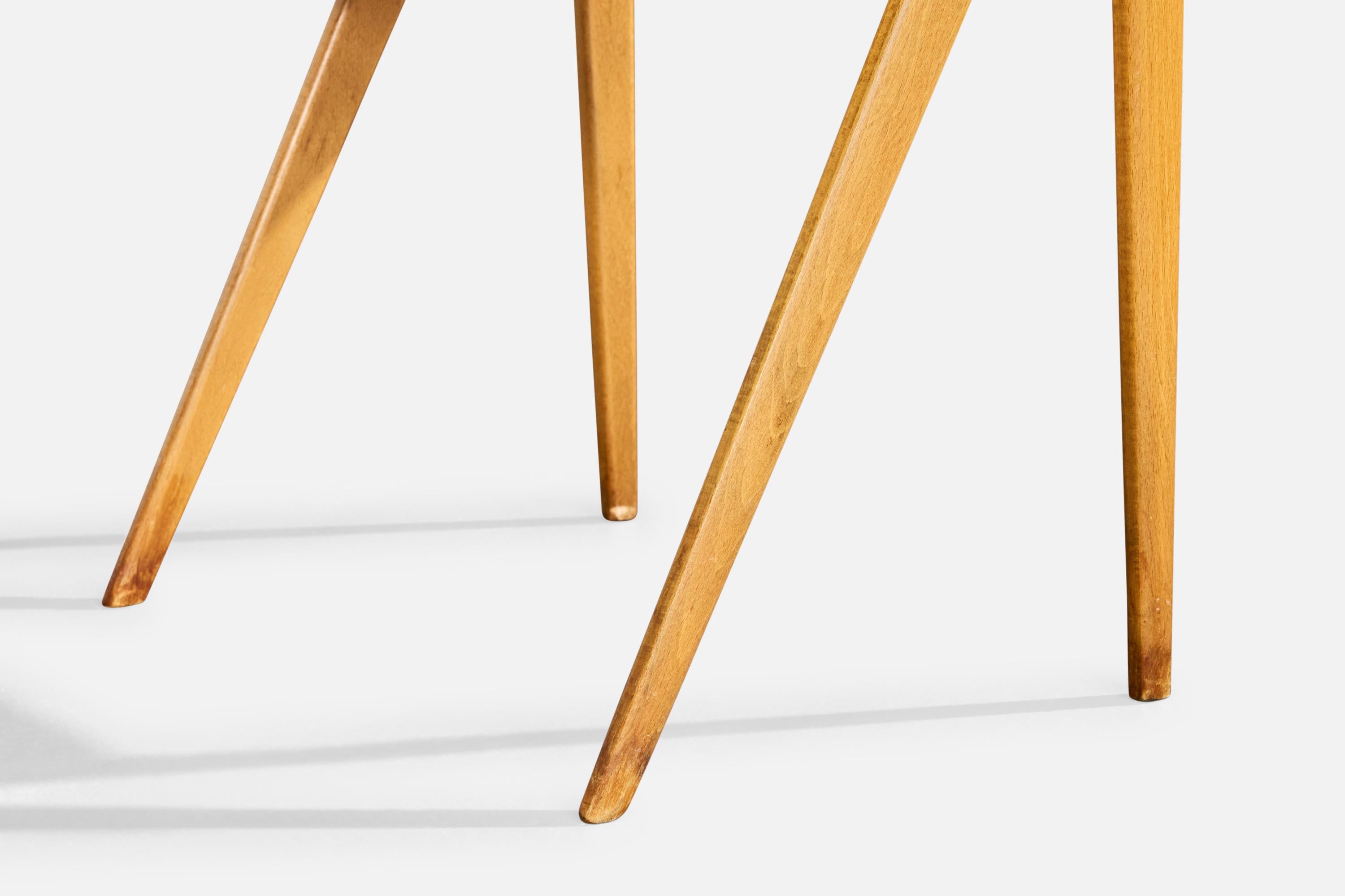 Designer suédois, tables de nuit, teck, bouleau, Suède, années 1950 en vente 6