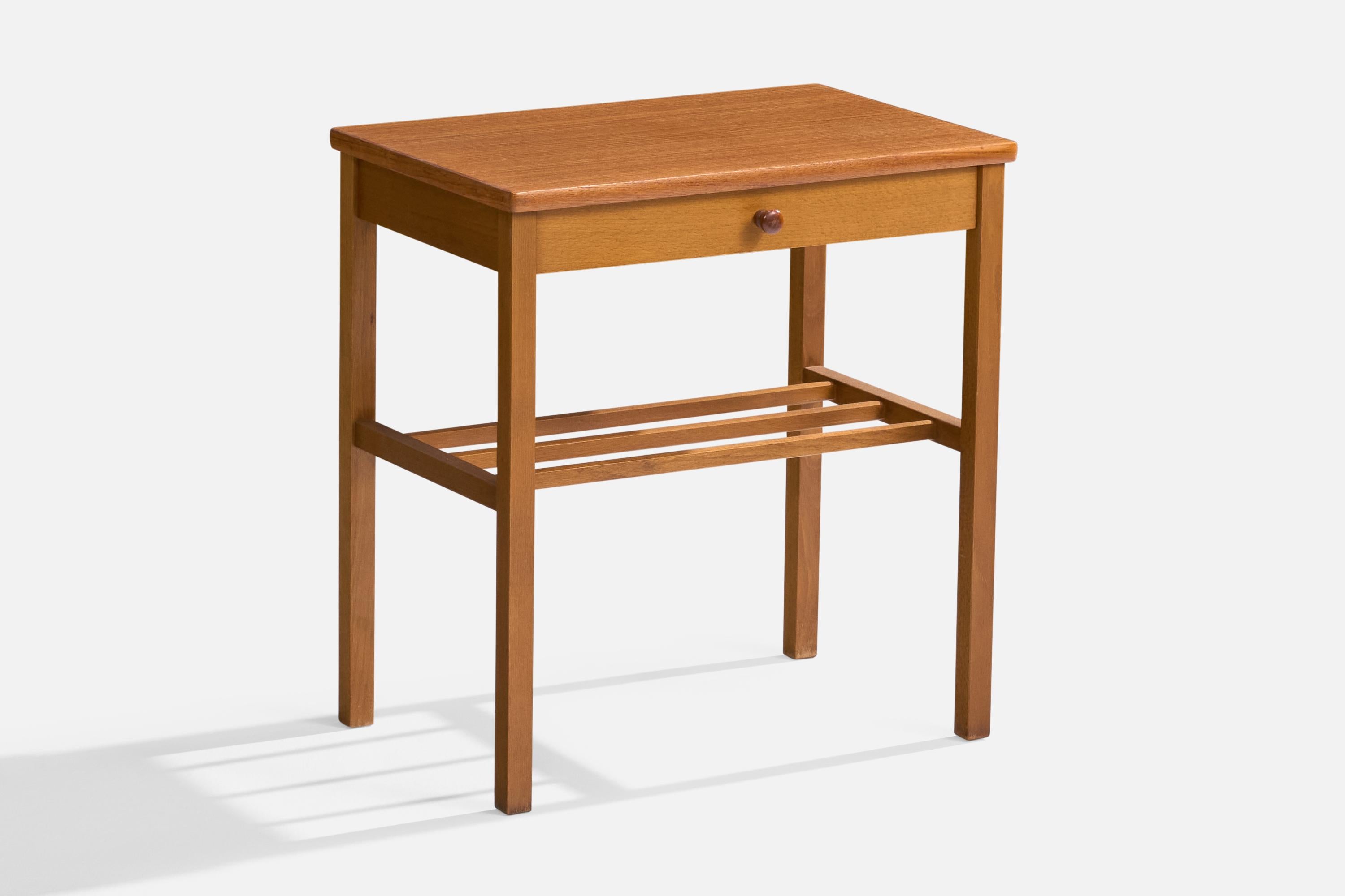 Mid-20th Century Swedish Designer, Nightstands, Teak, Sweden, 1950s For Sale