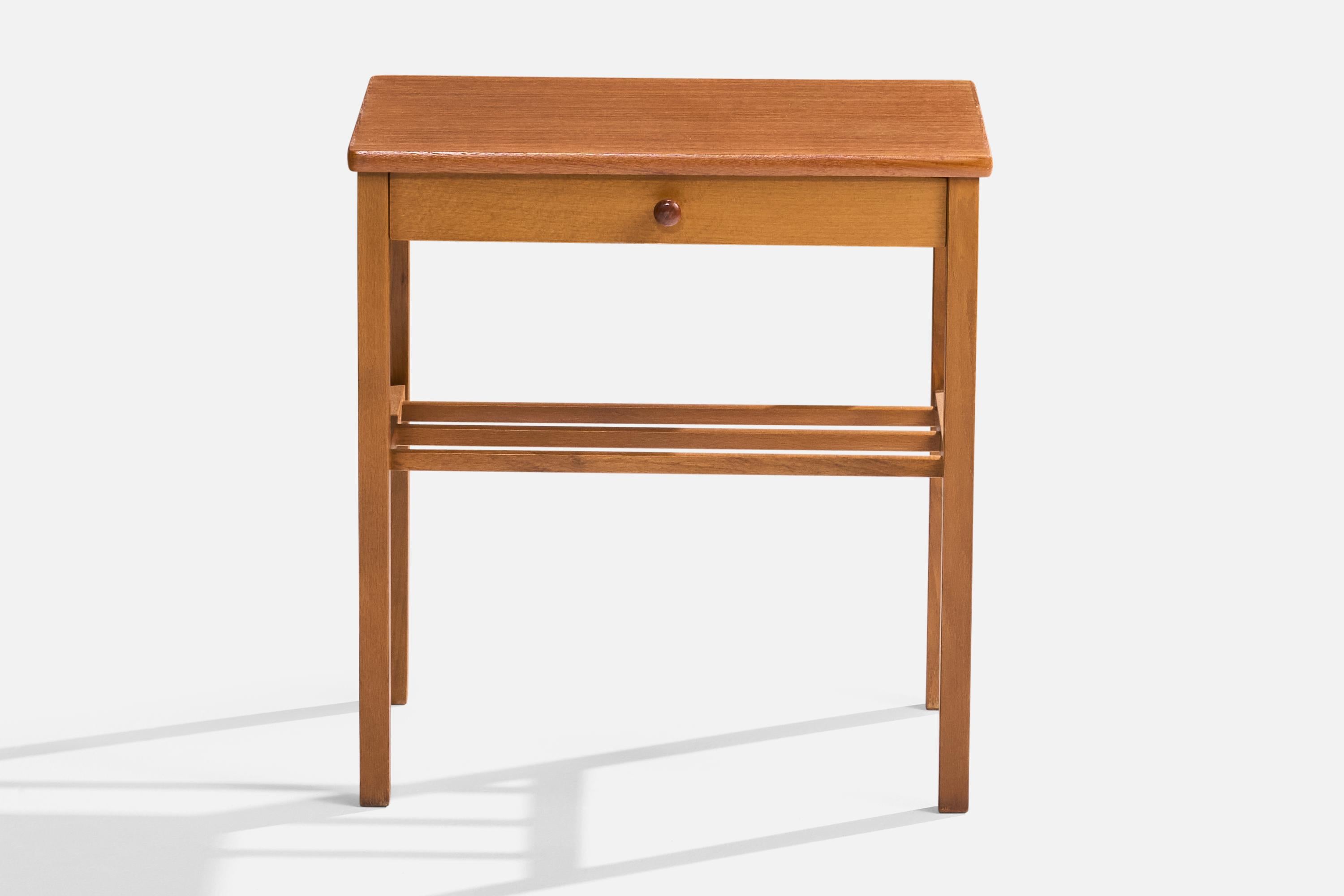 Swedish Designer, Nightstands, Teak, Sweden, 1950s For Sale 1
