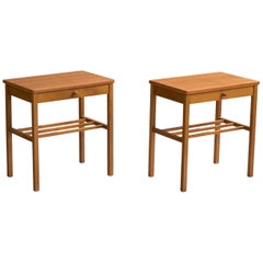 Swedish Designer, Nightstands, Teak, Sweden, 1950s