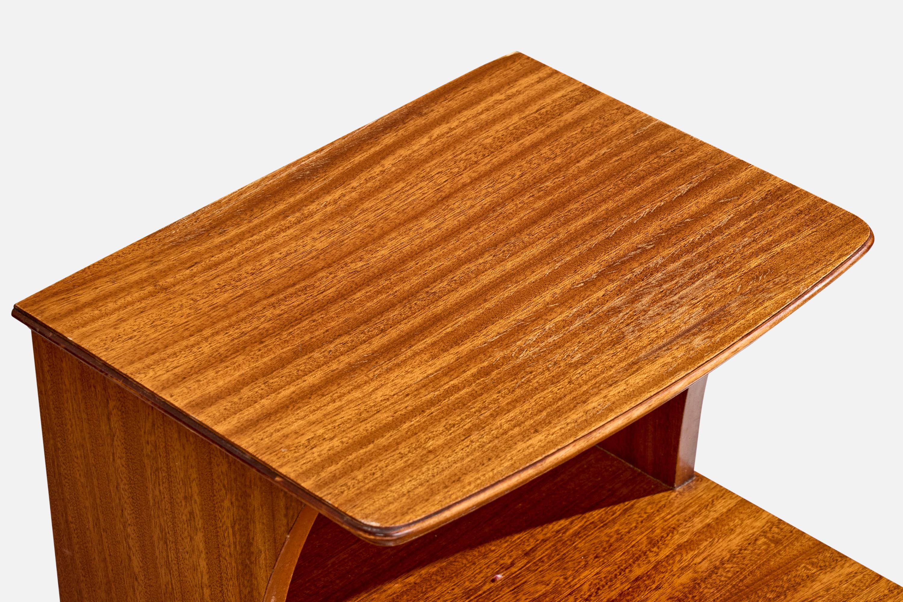Designer svedese, Comodini, Wood, Ottone, Svezia, anni '40 in vendita 2