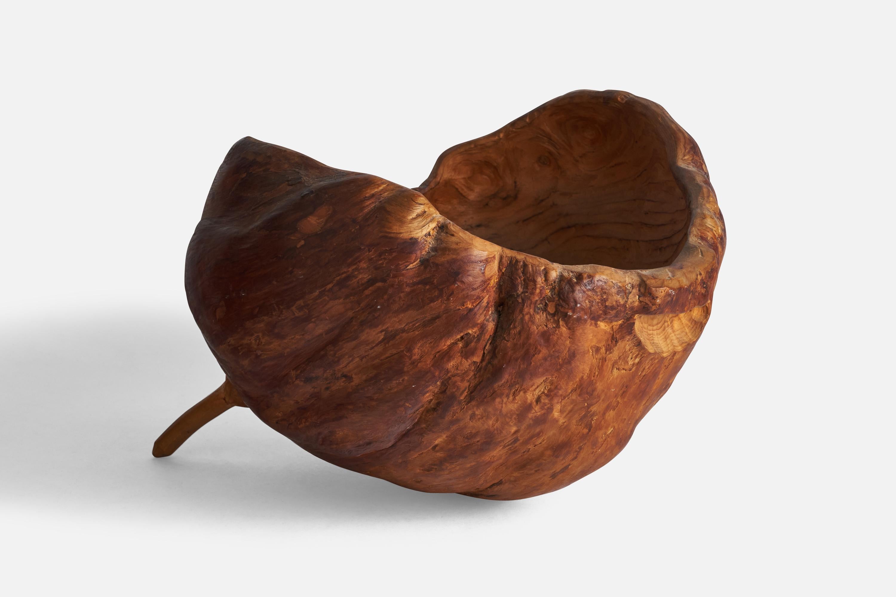 Swedish Designer, Organic Bowl, Driftwood, Pine, Sweden, 1978 For Sale 6