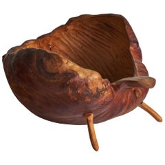 Swedish Designer, Organic Bowl, Driftwood, Pine, Sweden, 1978