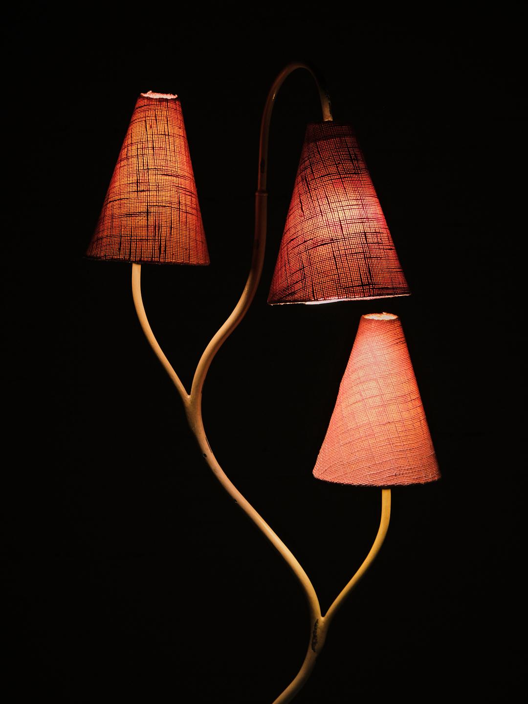 Lampadaire organique suédois à trois branches, années 1940 en vente 6