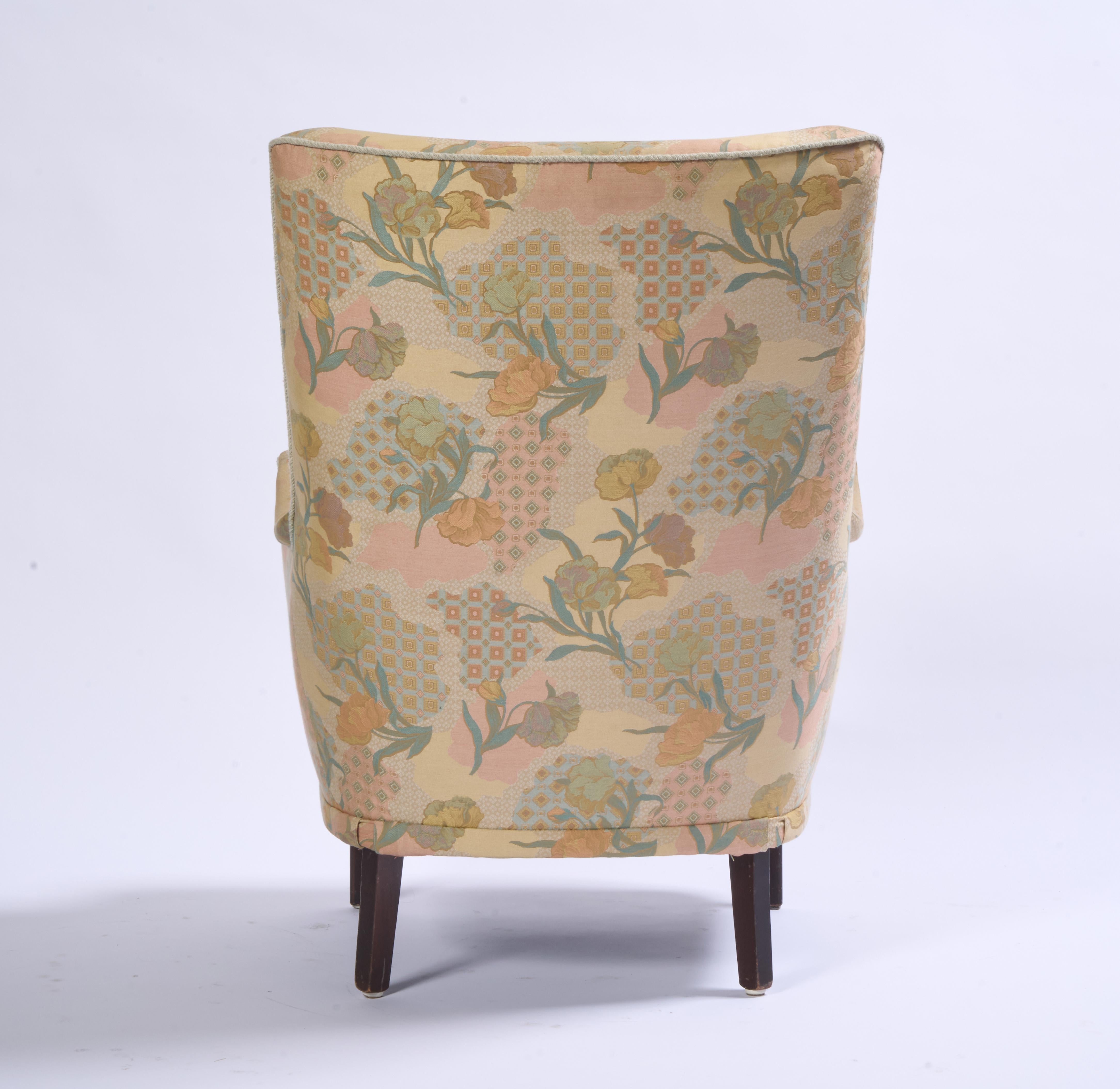 Tessuto Swedish Designer, Pair of Chairs in style of Carl Malmsten in vendita