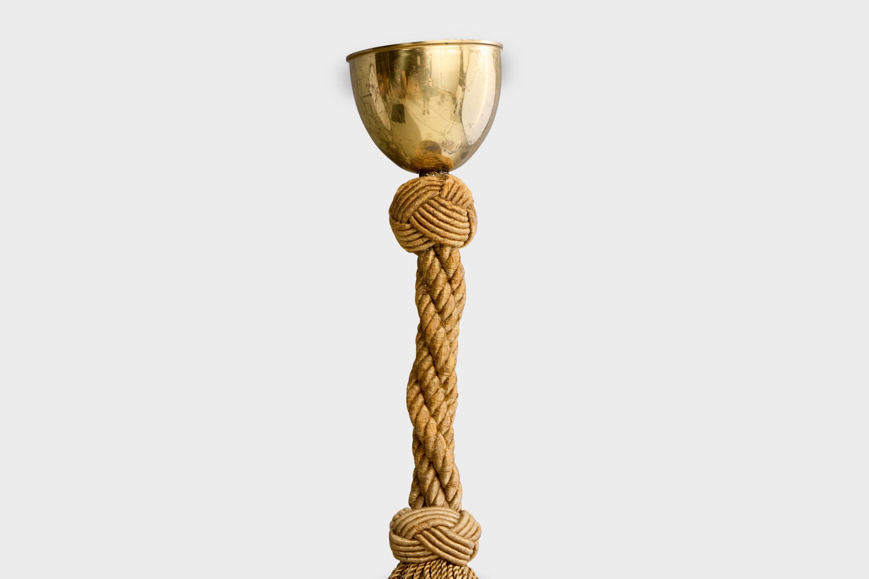 Design/One Light, albâtre, corde, laiton, Suède, années 1930 en vente 2