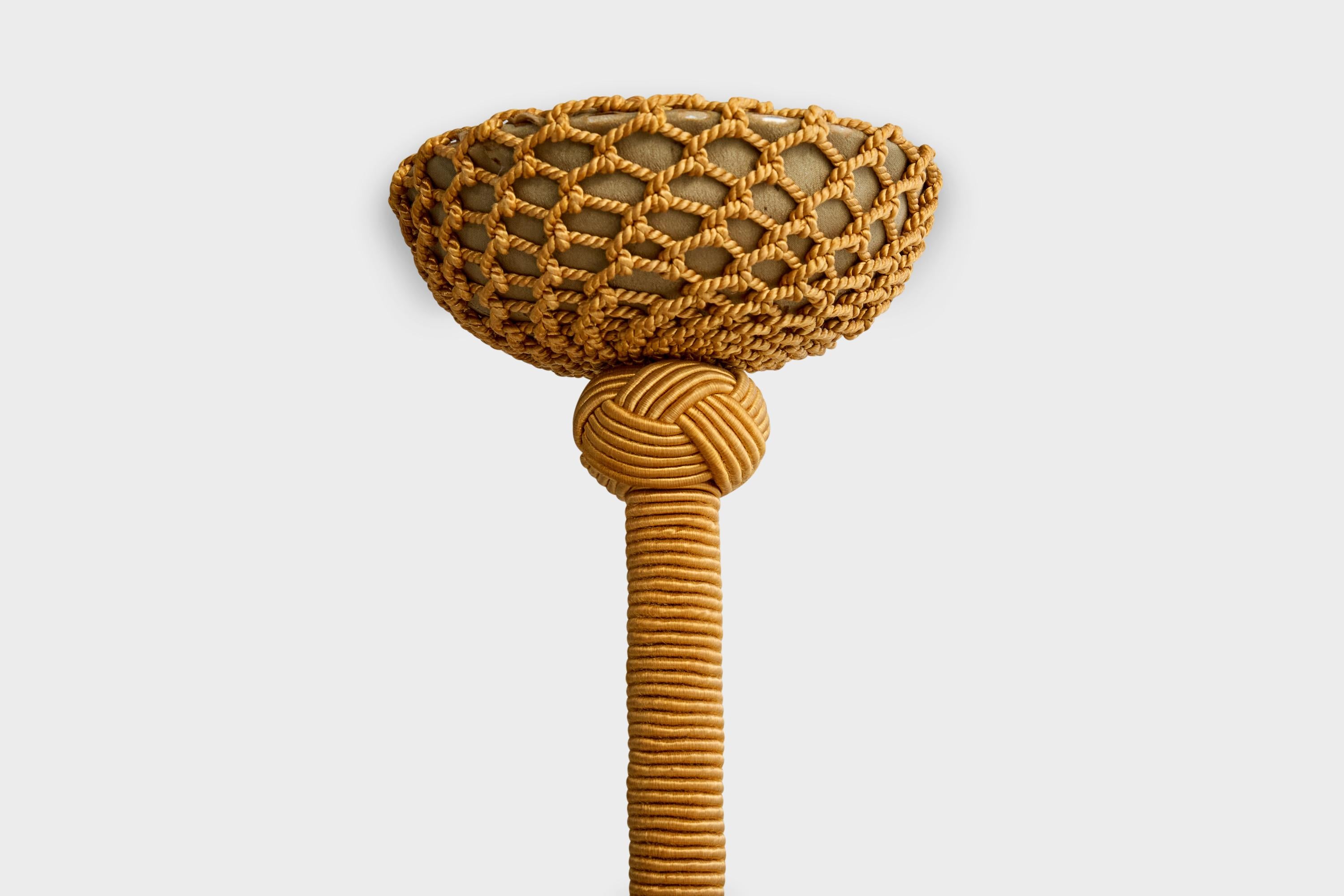 Schwedischer Designer, Pendelleuchte, Alabaster, Seil, Schweden, 1930er Jahre im Angebot 5