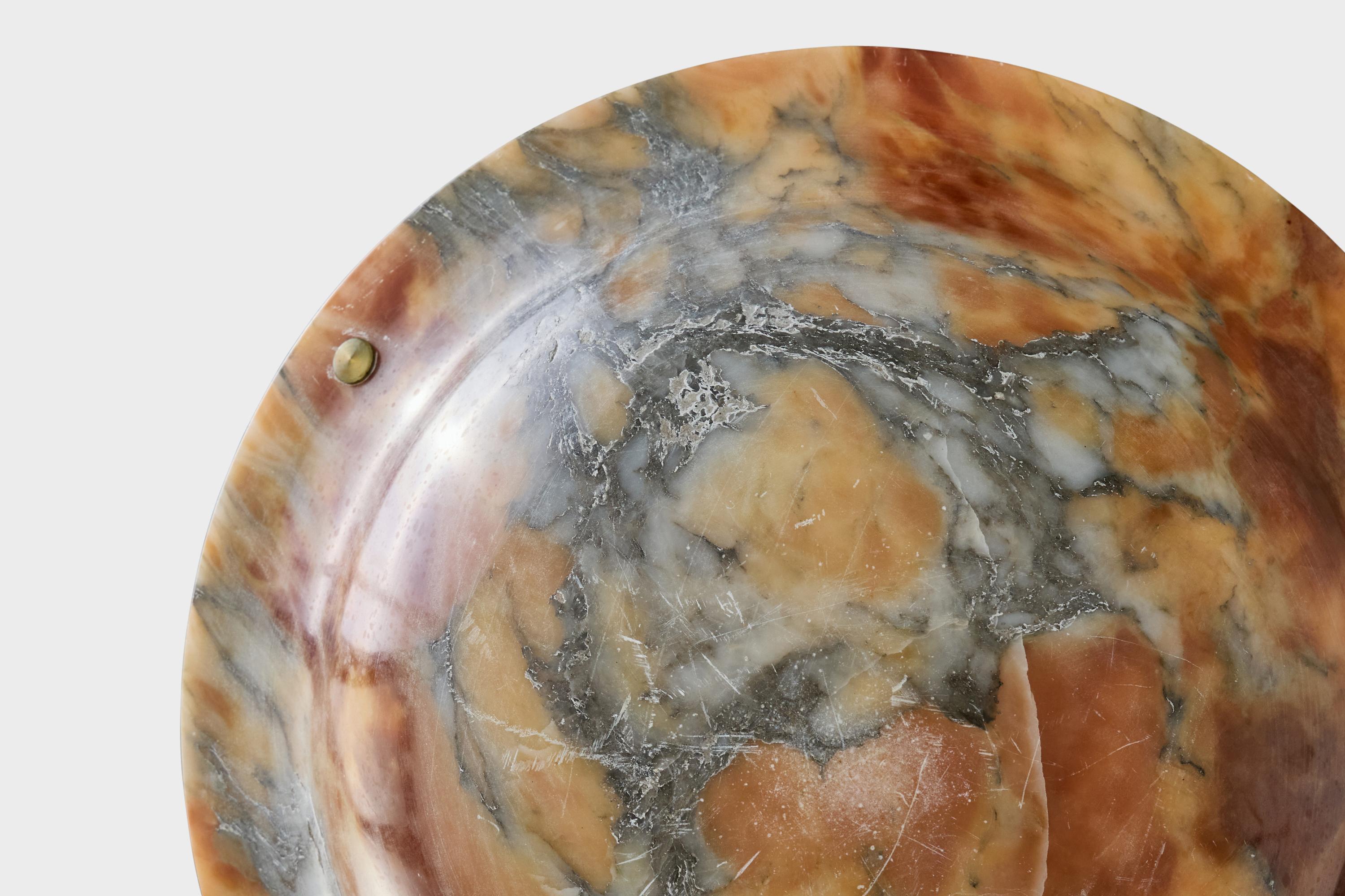 Schwedischer Designer, Pendelleuchte, Alabaster, Seil, Schweden, 1930er Jahre im Angebot 1