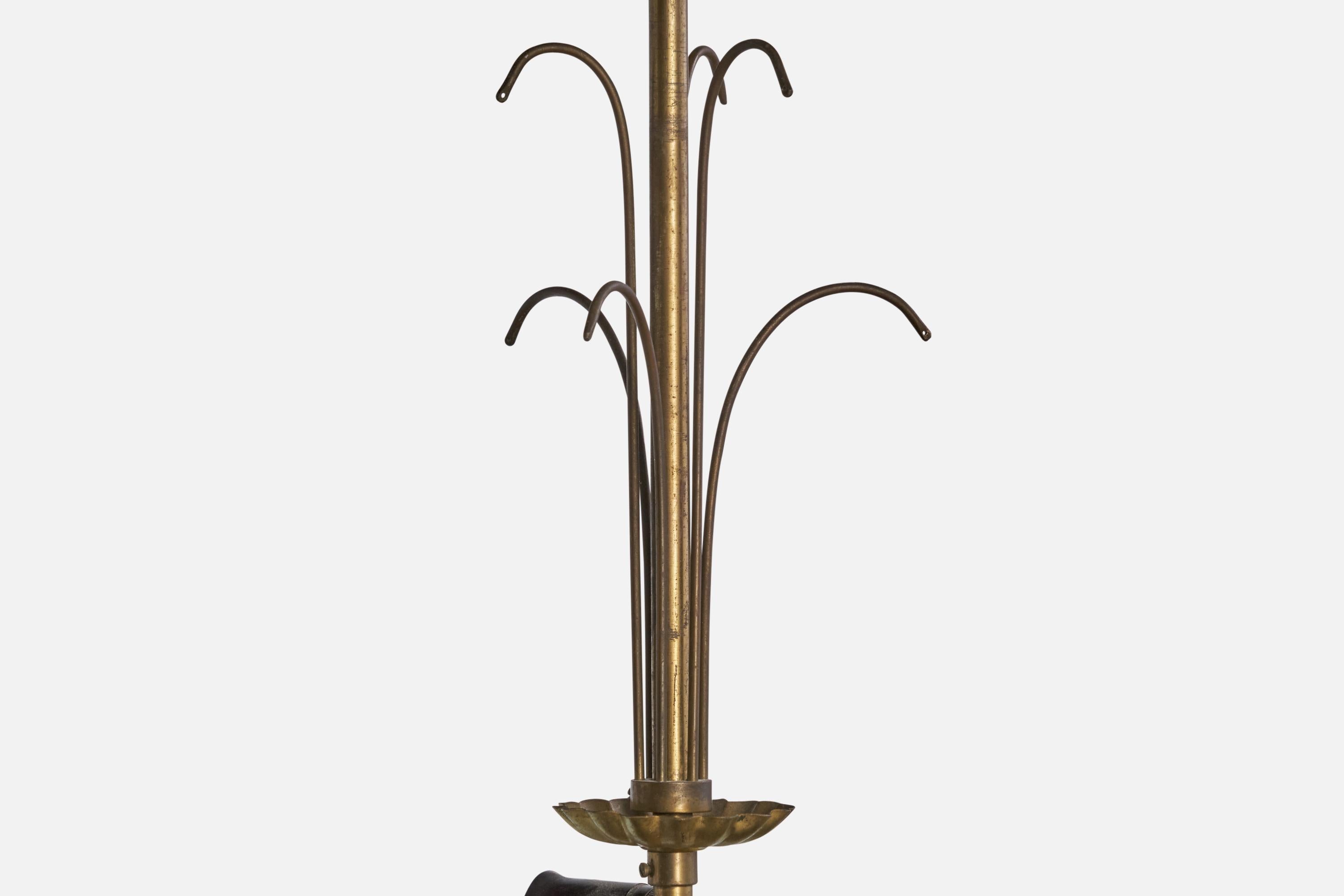 Design suédois, lampe à suspension, laiton, verre, Suède, années 1930 en vente 3