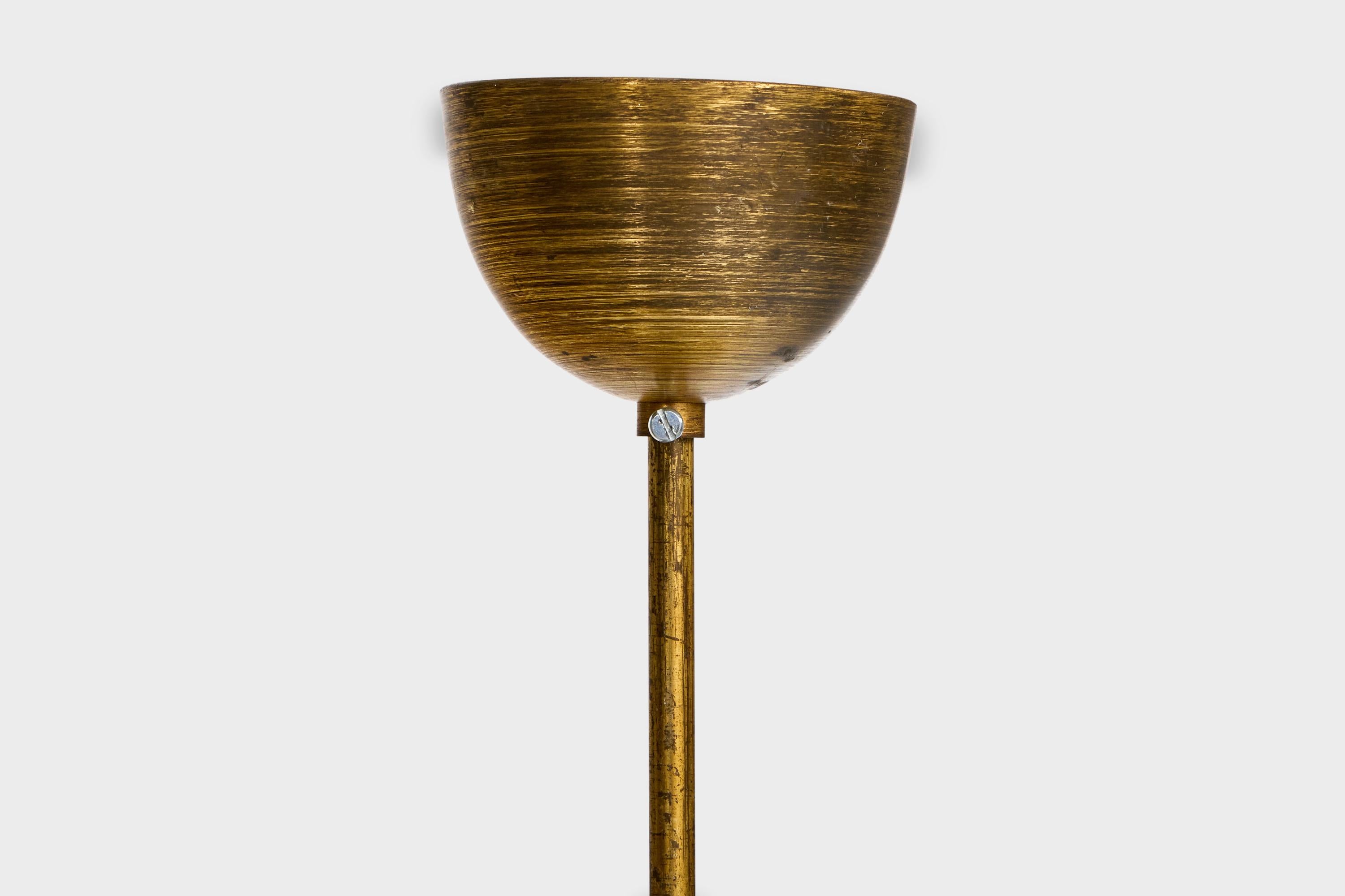 Designer svedese, lampada a sospensione, ottone, vetro, Svezia, anni '1930 in vendita 1