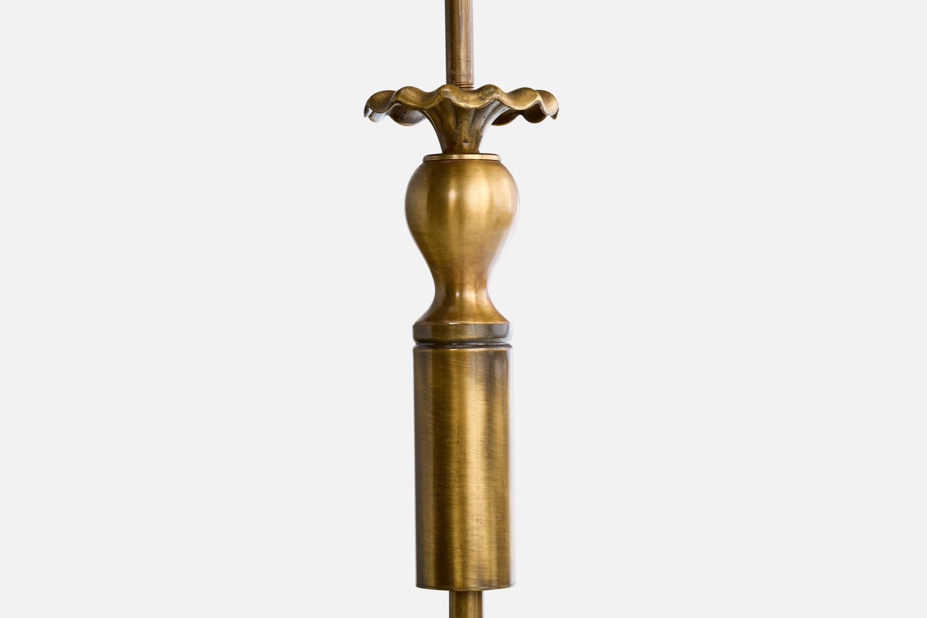 Diseñador sueco, lámpara colgante, latón, cristal, Suecia, años 1940 en venta 4