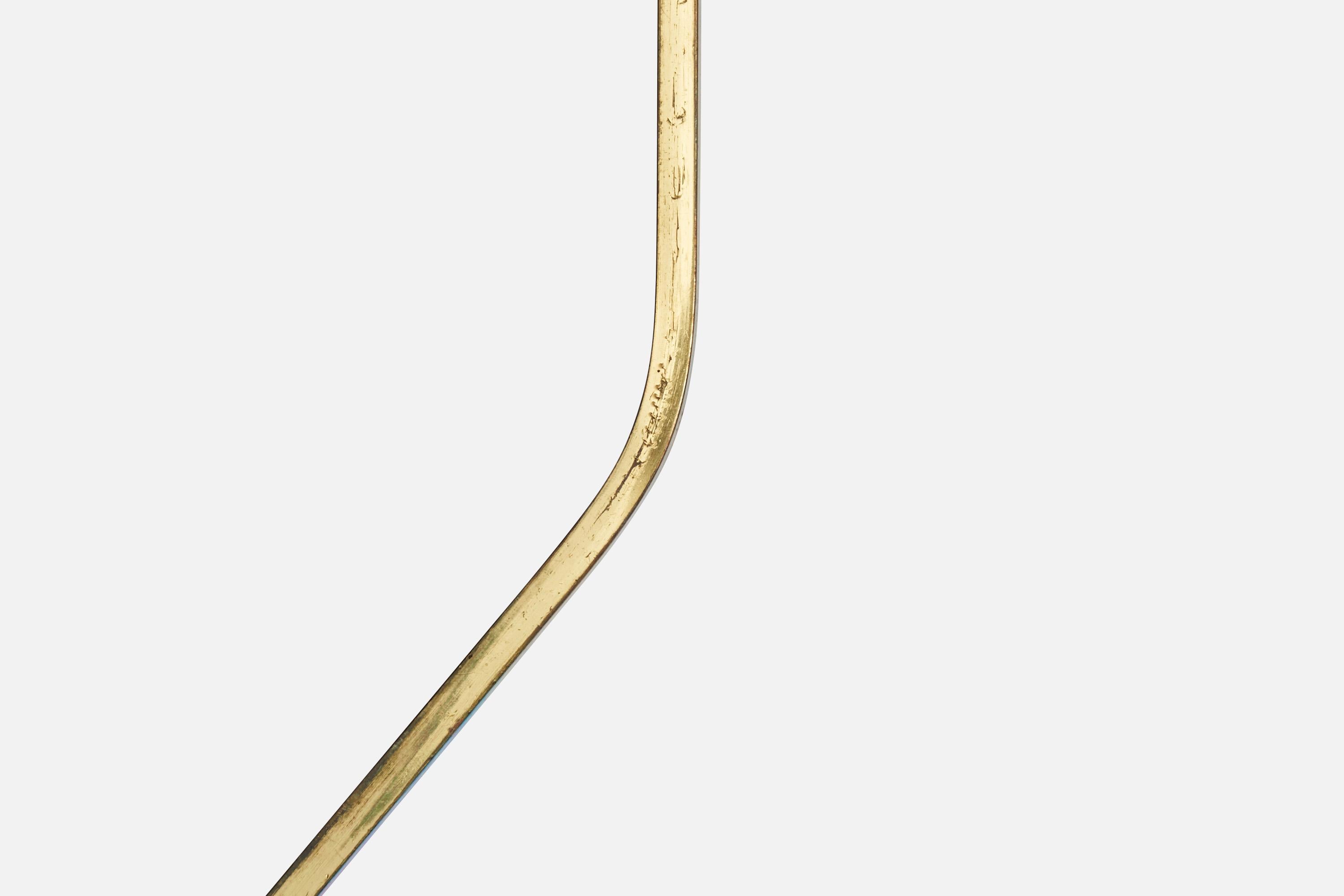 Design suédois, lampe à suspension, laiton, verre, Suède, années 1940 en vente 1