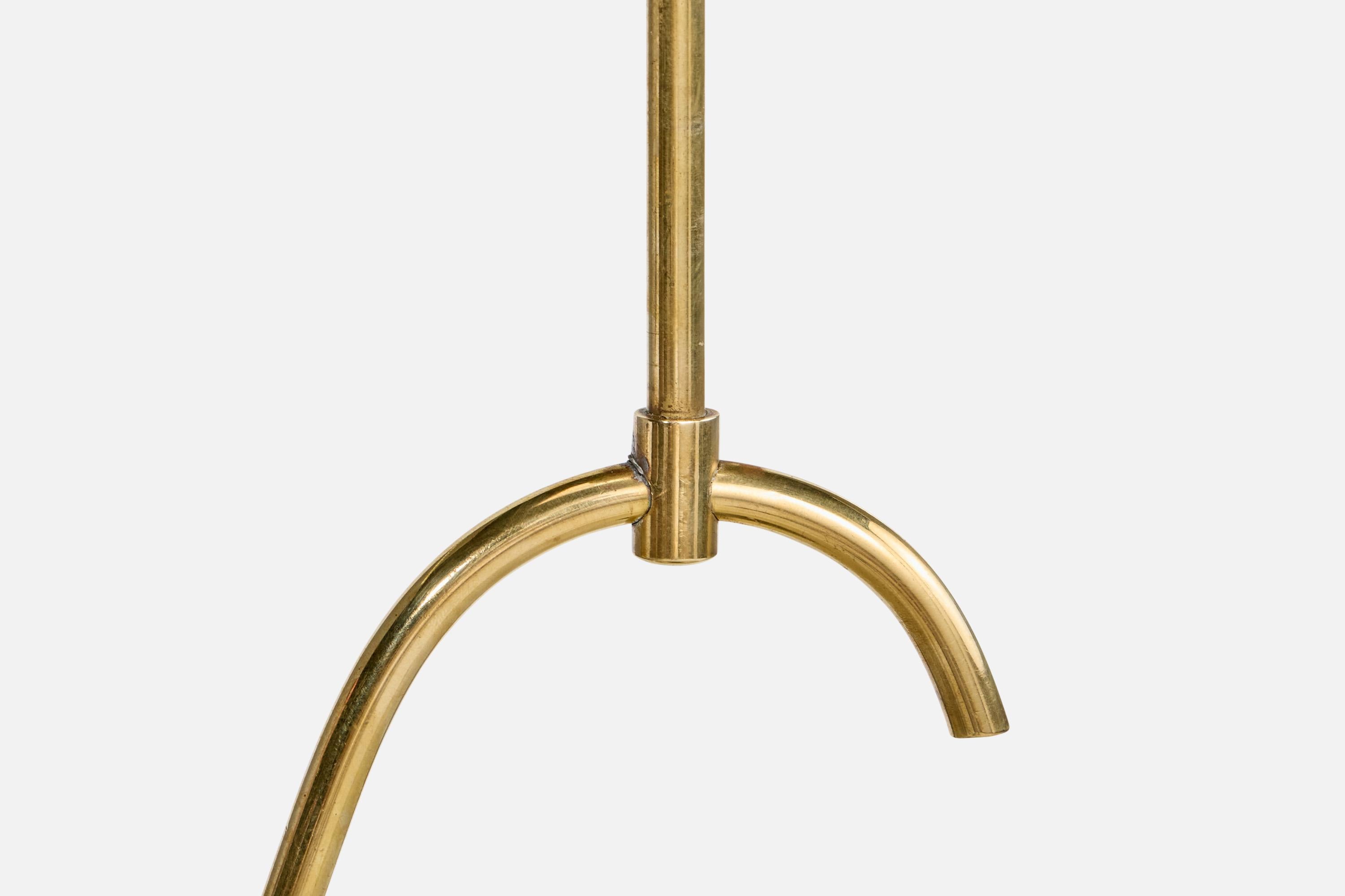 Designer svedese, lampada a sospensione, ottone, vetro, Svezia, anni '1940 in vendita 1