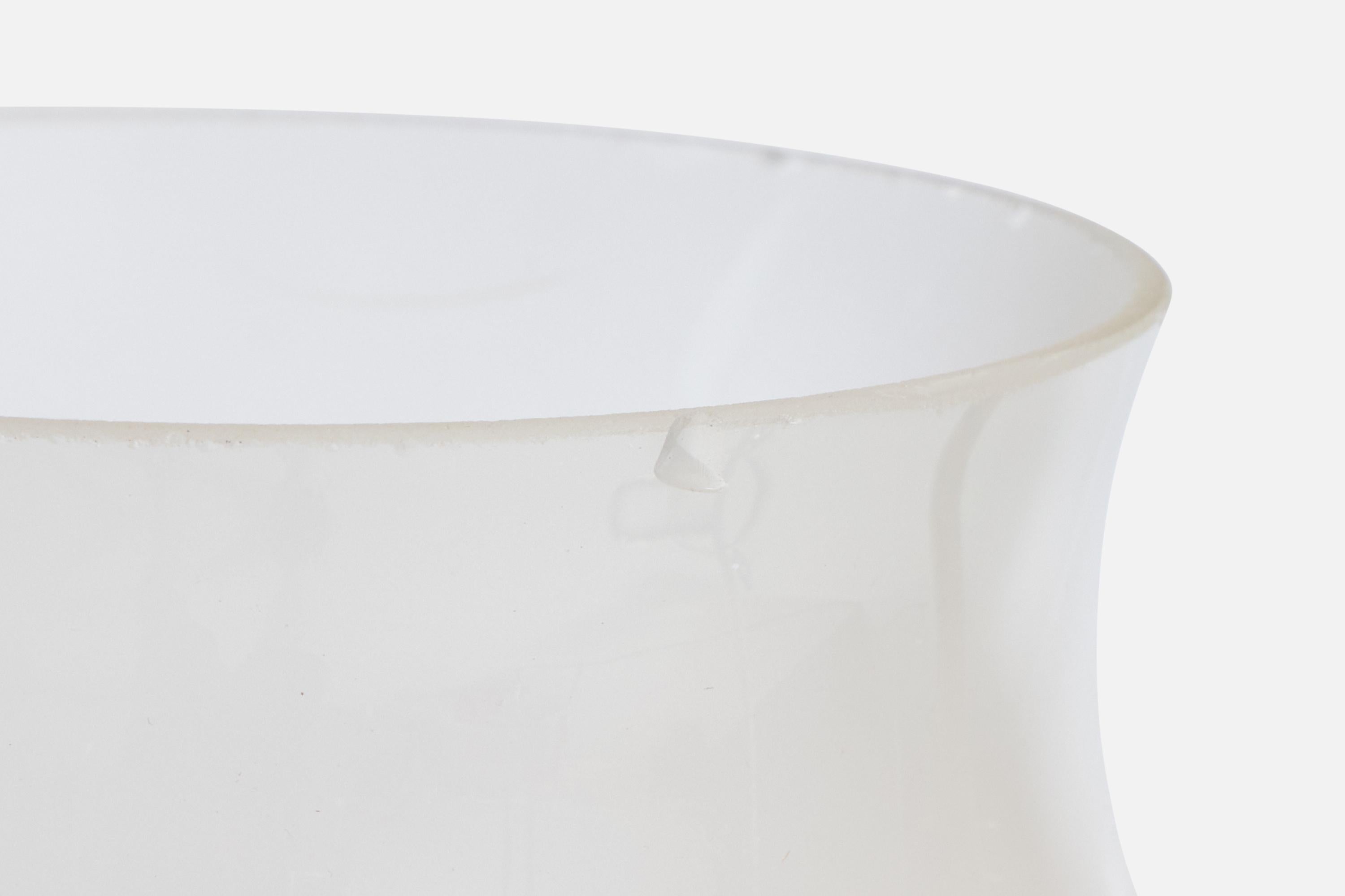 Design suédois, lampe à suspension, laiton, verre, Suède, années 1940 en vente 1