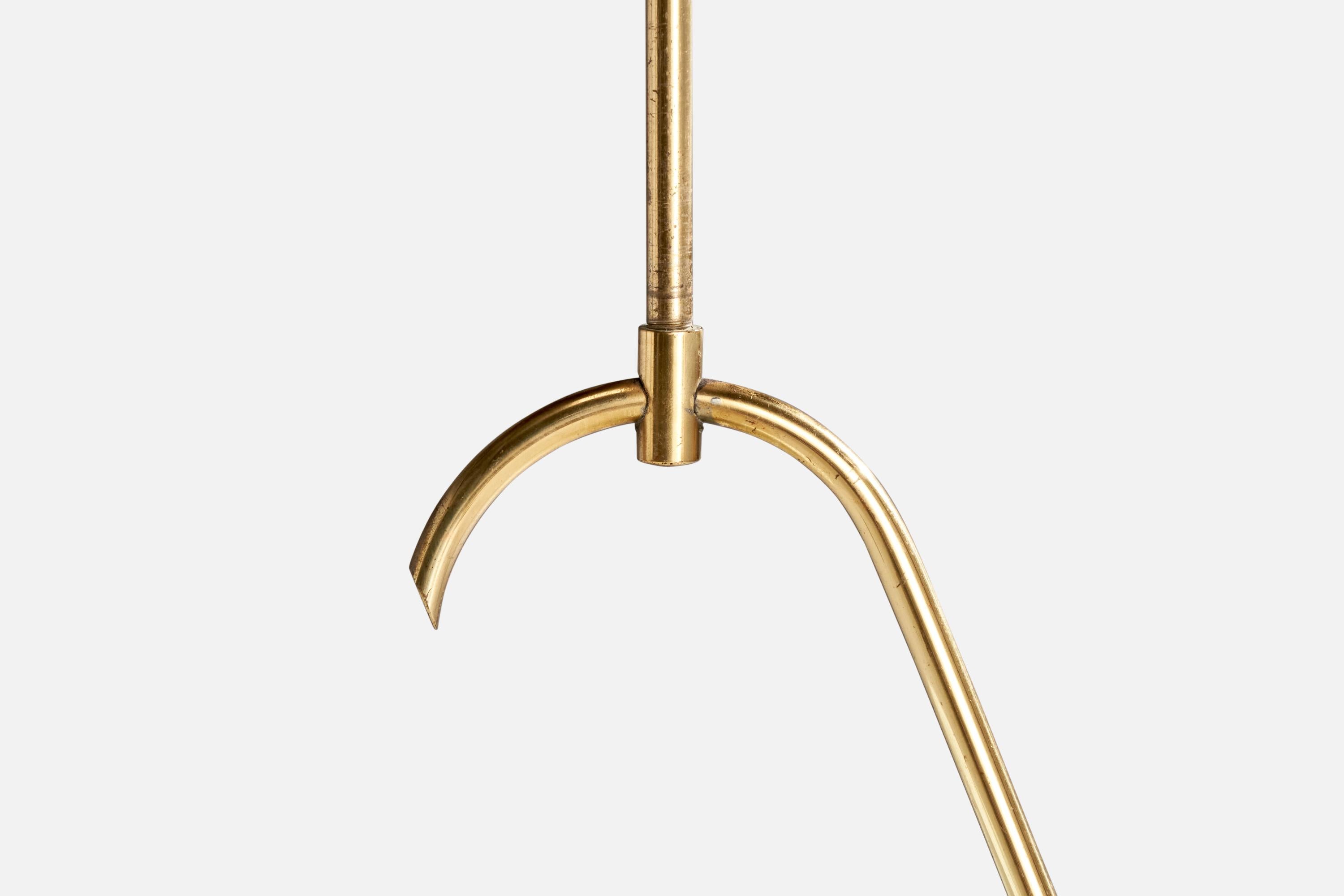 Laiton Design suédois, lampe à suspension, laiton, verre, Suède, années 1950 en vente