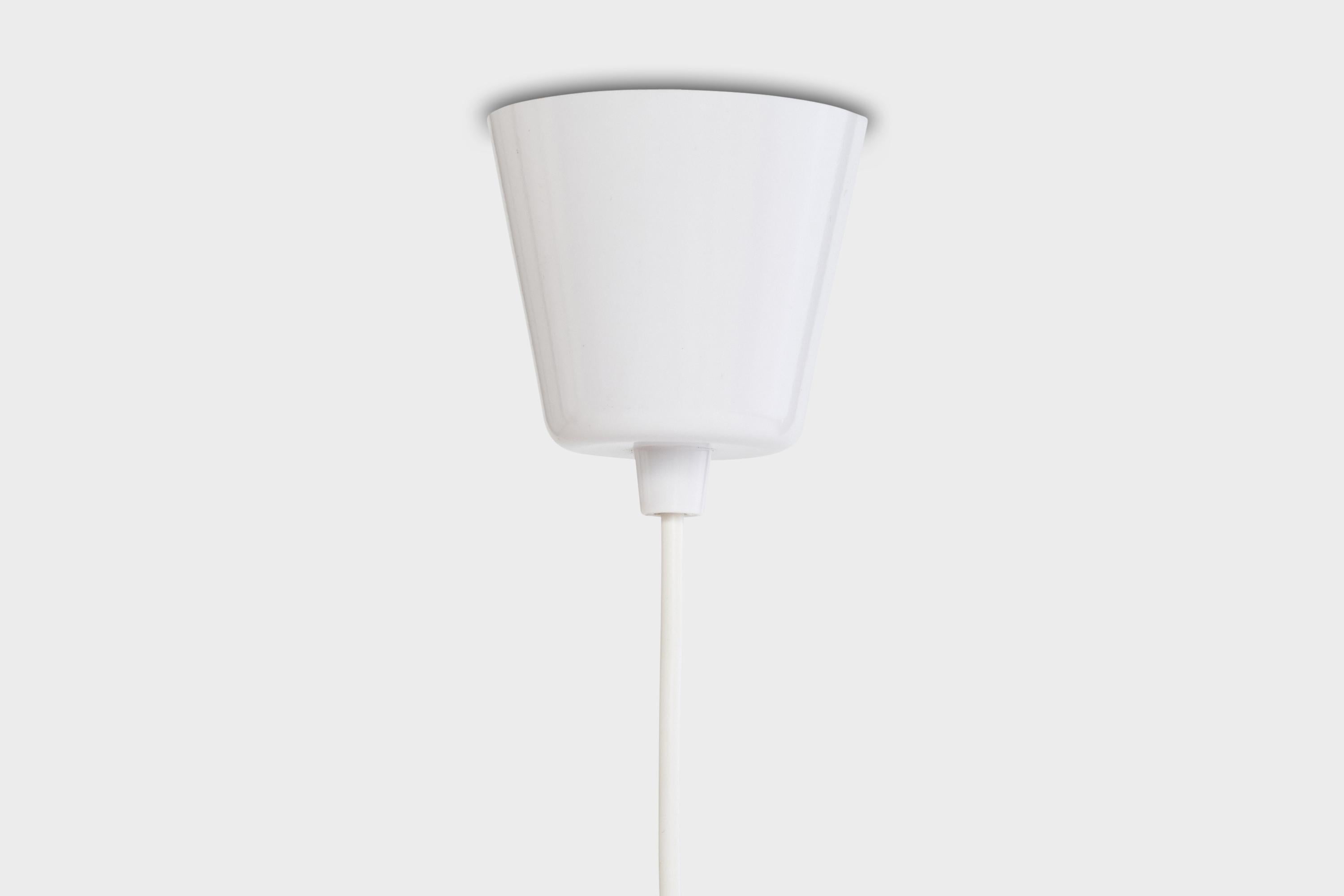 Designer svedese, lampada a sospensione, ottone, vetro, Svezia, anni '1950 in vendita 2