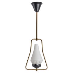 Design/One Light, laiton, métal, Suède, années 1950
