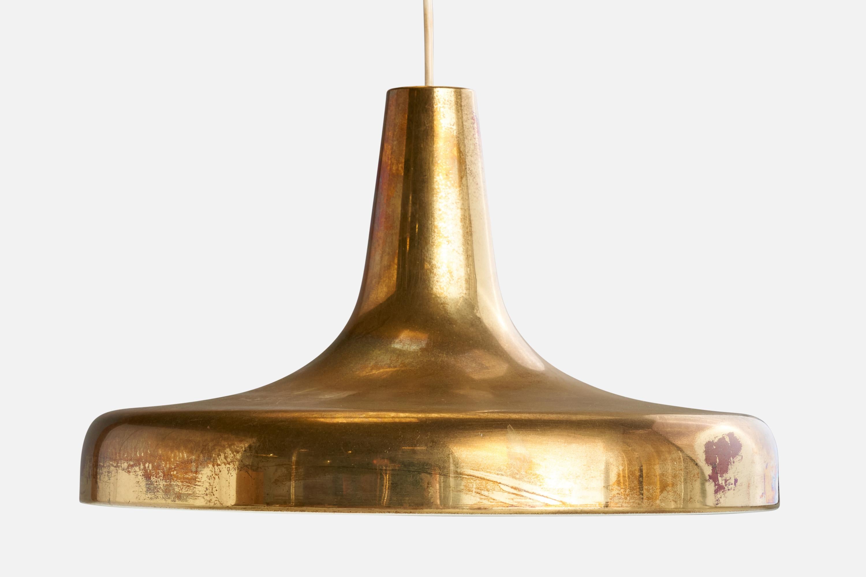 Designer svedese, Lampada a sospensione, Ottone, Svezia, anni '50 in vendita 1