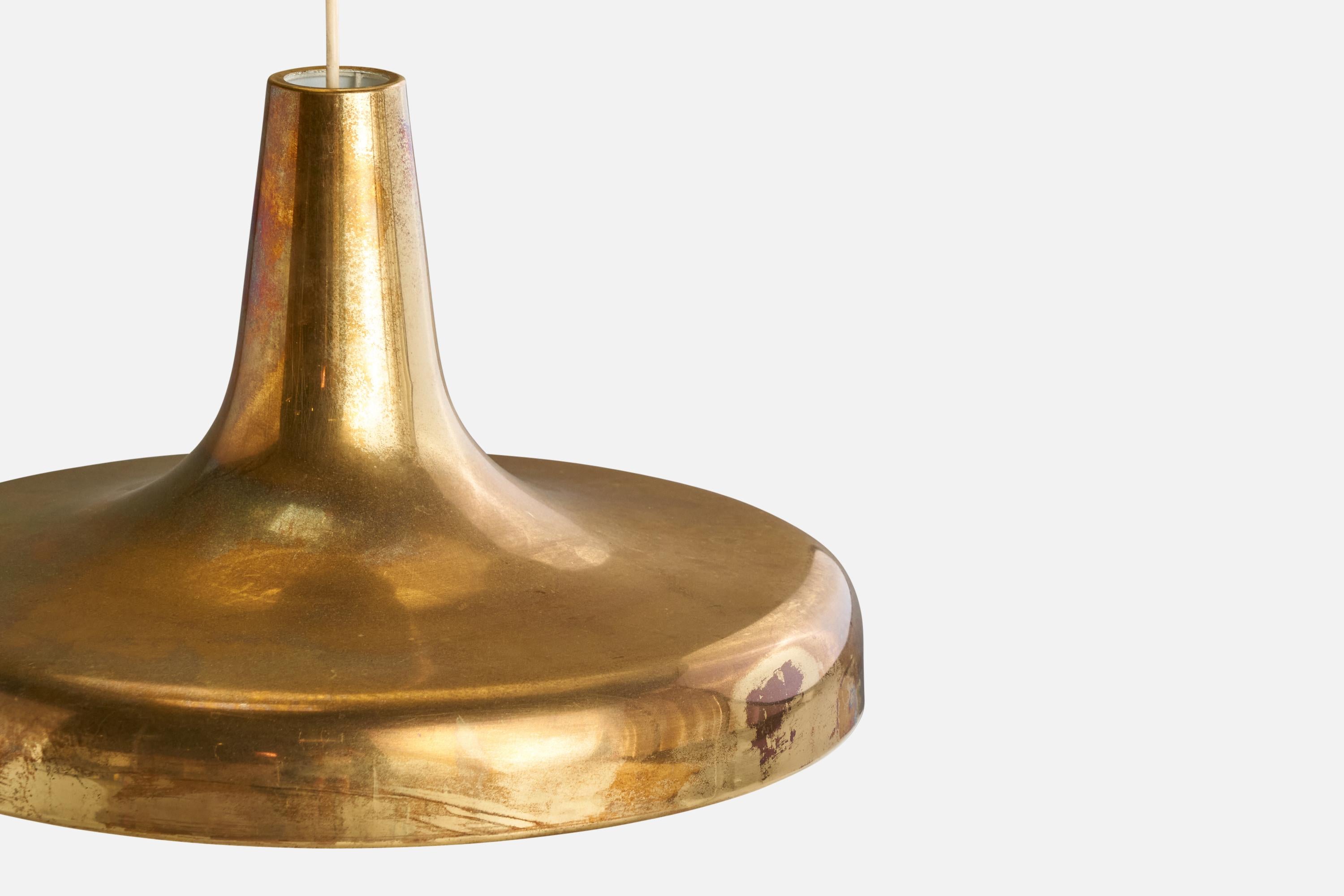 Designer svedese, Lampada a sospensione, Ottone, Svezia, anni '50 in vendita 2