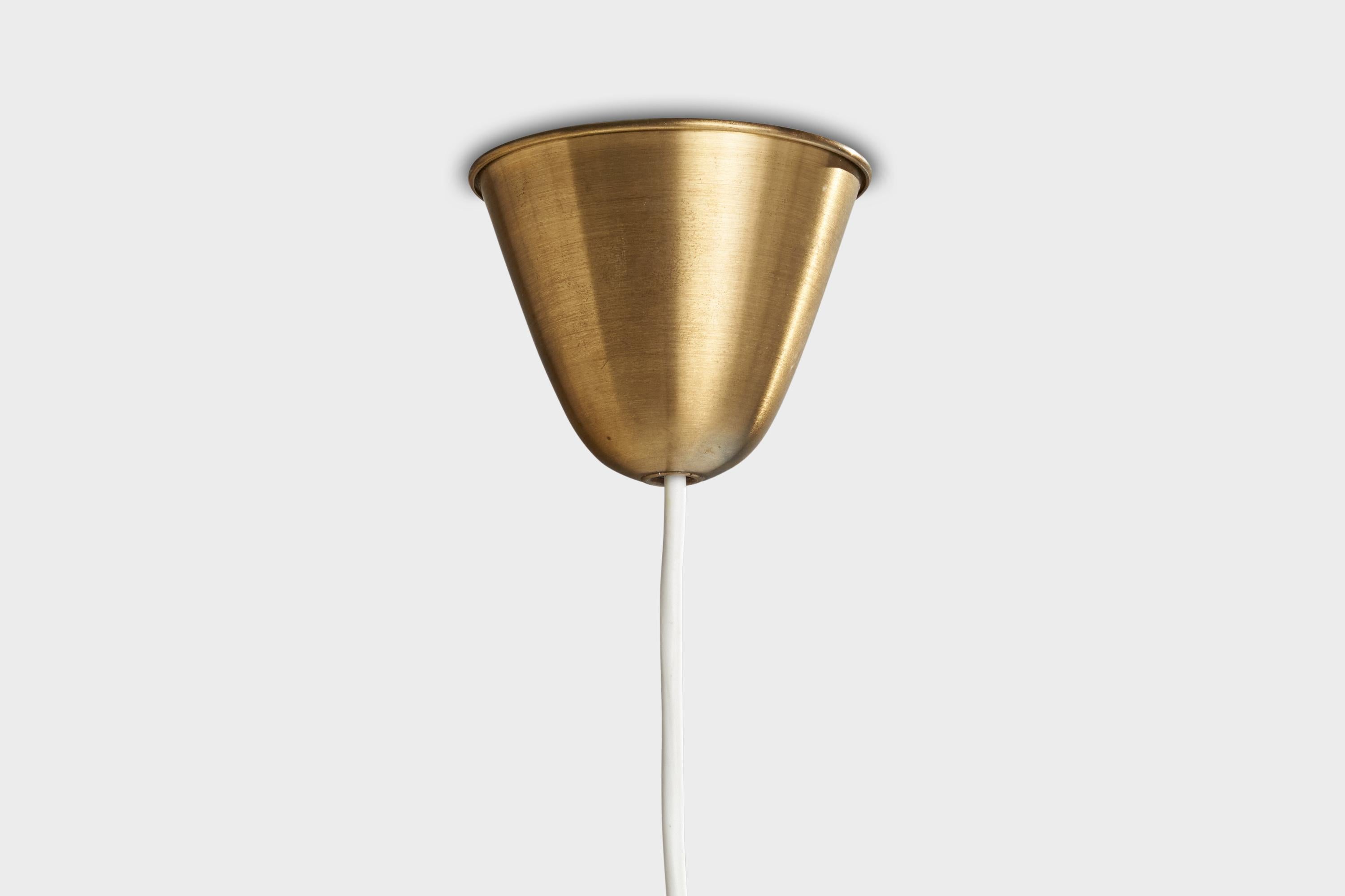 Designer svedese, Lampada a sospensione, Ottone, Svezia, anni '50 in vendita 2
