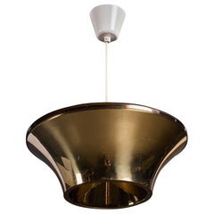 Swedish Designer, Pendant Light, Brass, Sweden, 1960s