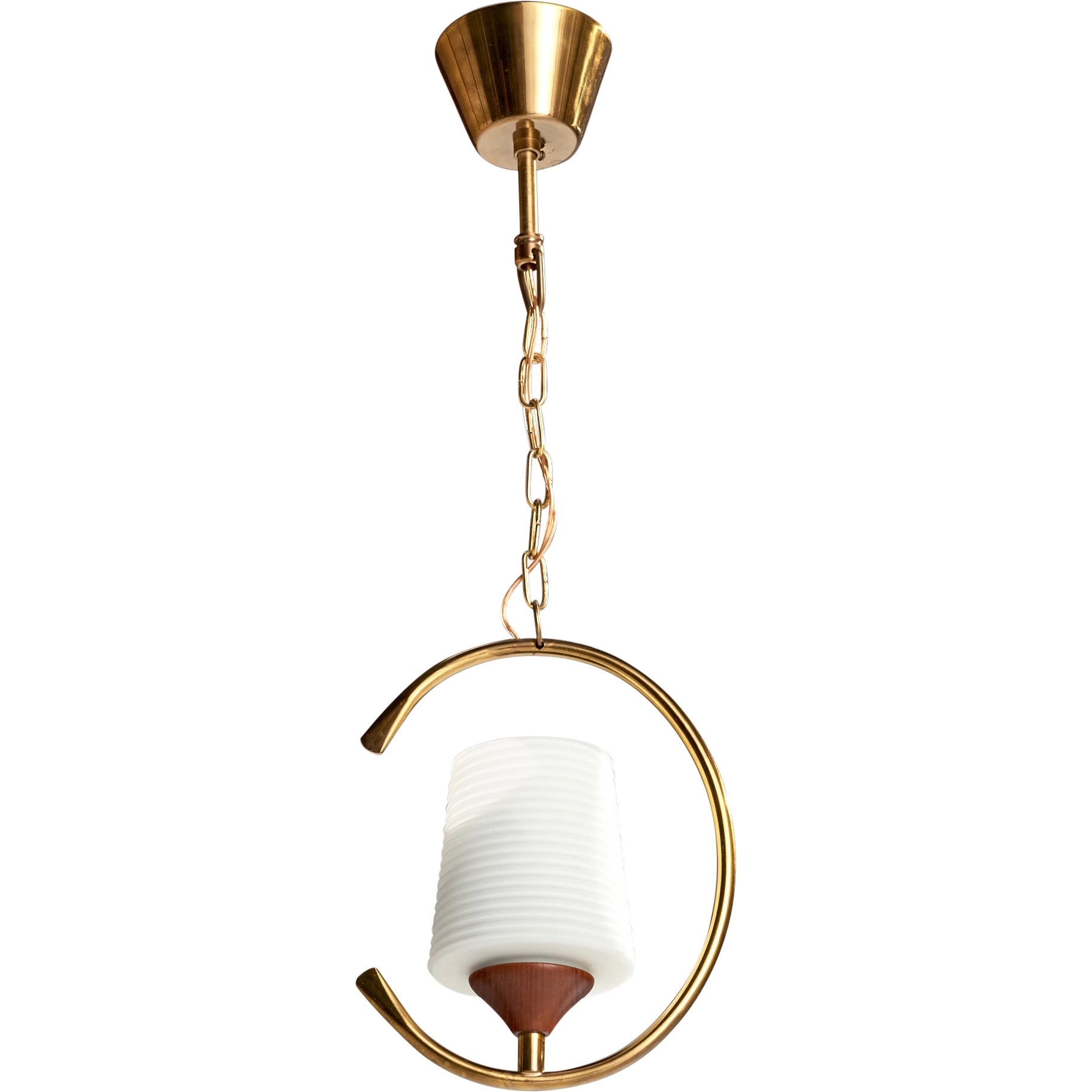 Design/One, Design-Light, laiton, teck, verre, Suède, années 1950