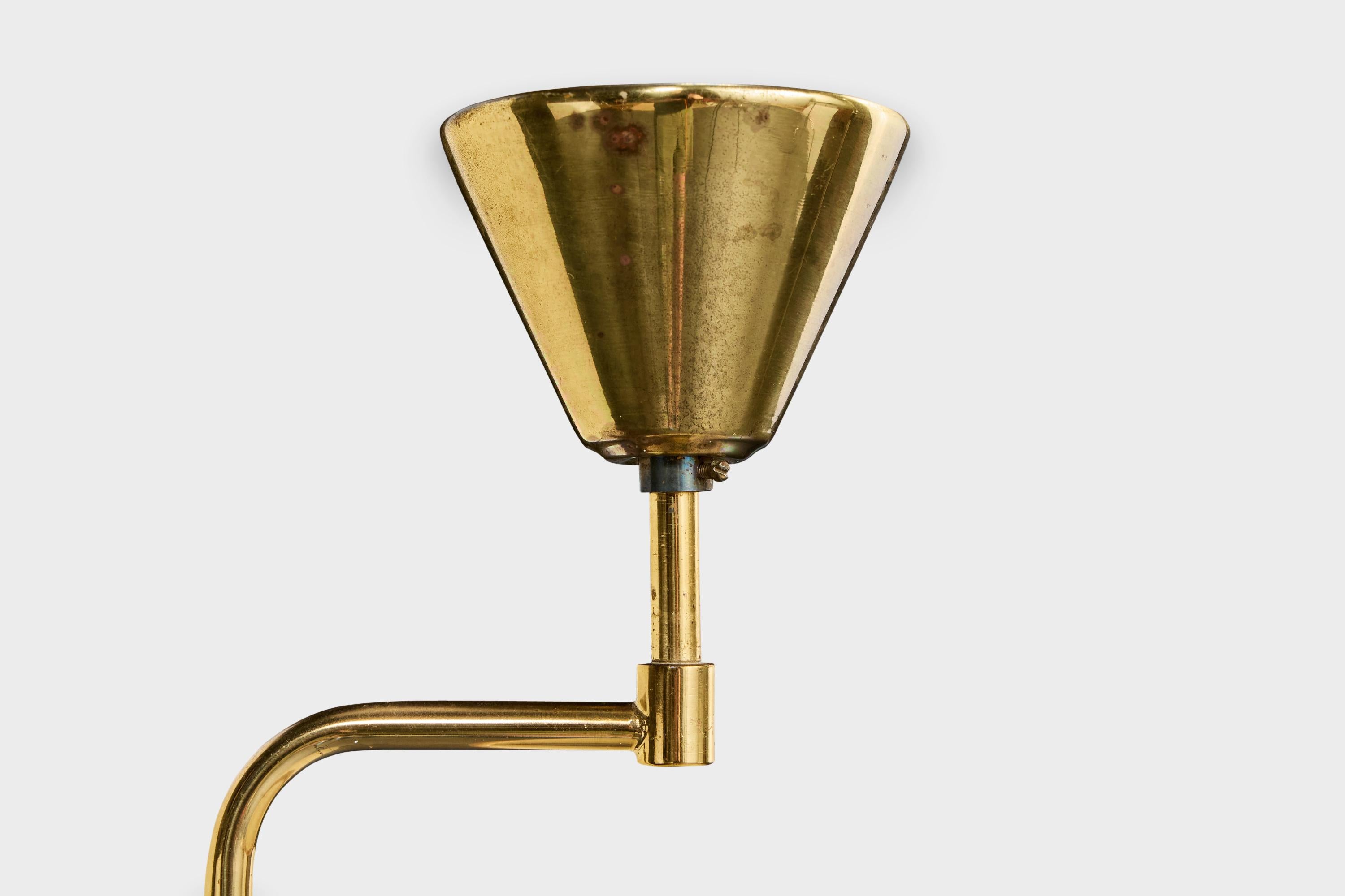 Lampada a sospensione di design svedese, ottone, teak, pergamena, Svezia, anni '50 in vendita 1