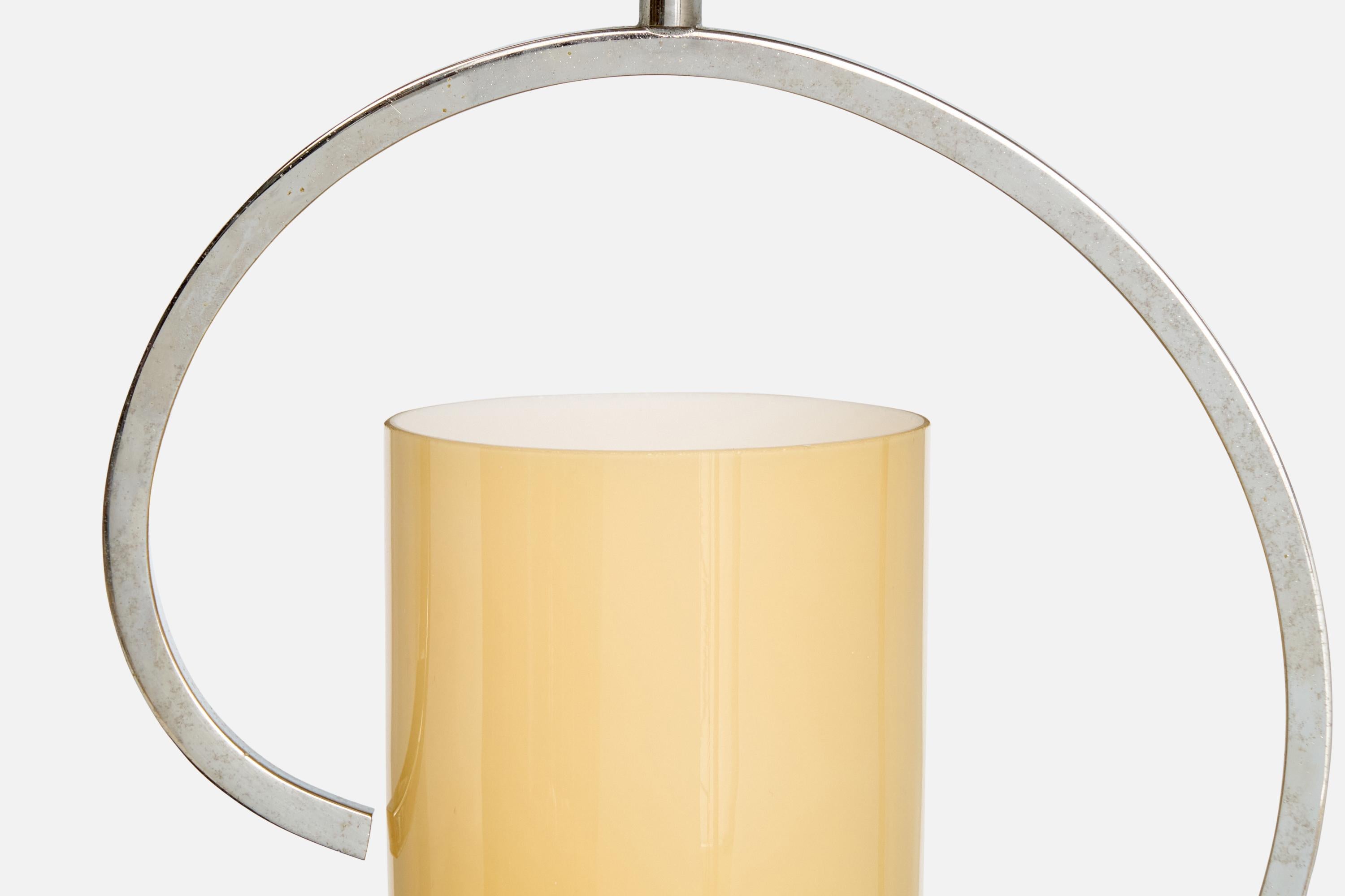 Designer svedese, lampada a sospensione, cromo, vetro, Svezia, anni '1950 in vendita 2