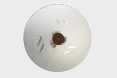 Schwedische Designerin, Pendelleuchte, Kupfer, Glas, Schweden, 1930er Jahre