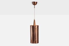 Designer suédois, suspension, cuivre, chêne, Suède, années 1950