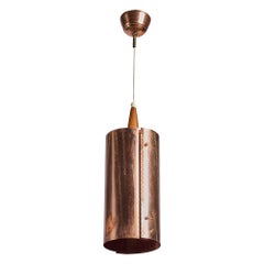 Designer suédois, suspension, cuivre, chêne, Suède, années 1950
