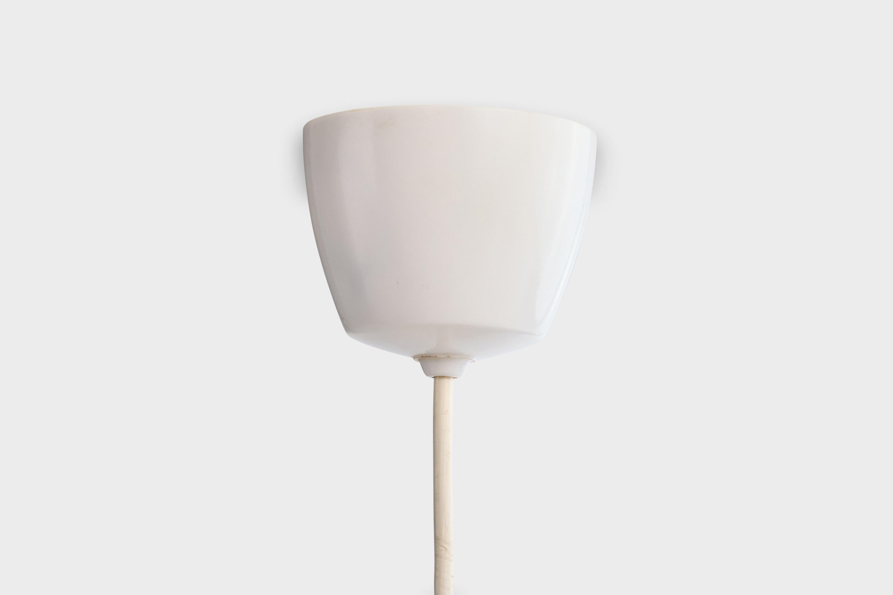 Swedish Designer, Pendant Light, Cord, Teak, Sweden, 1960s For Sale 6