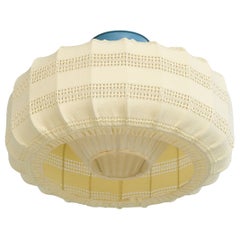 Swedish Designer, Pendant Light, Fabric, Metal, Sweden, 1950s