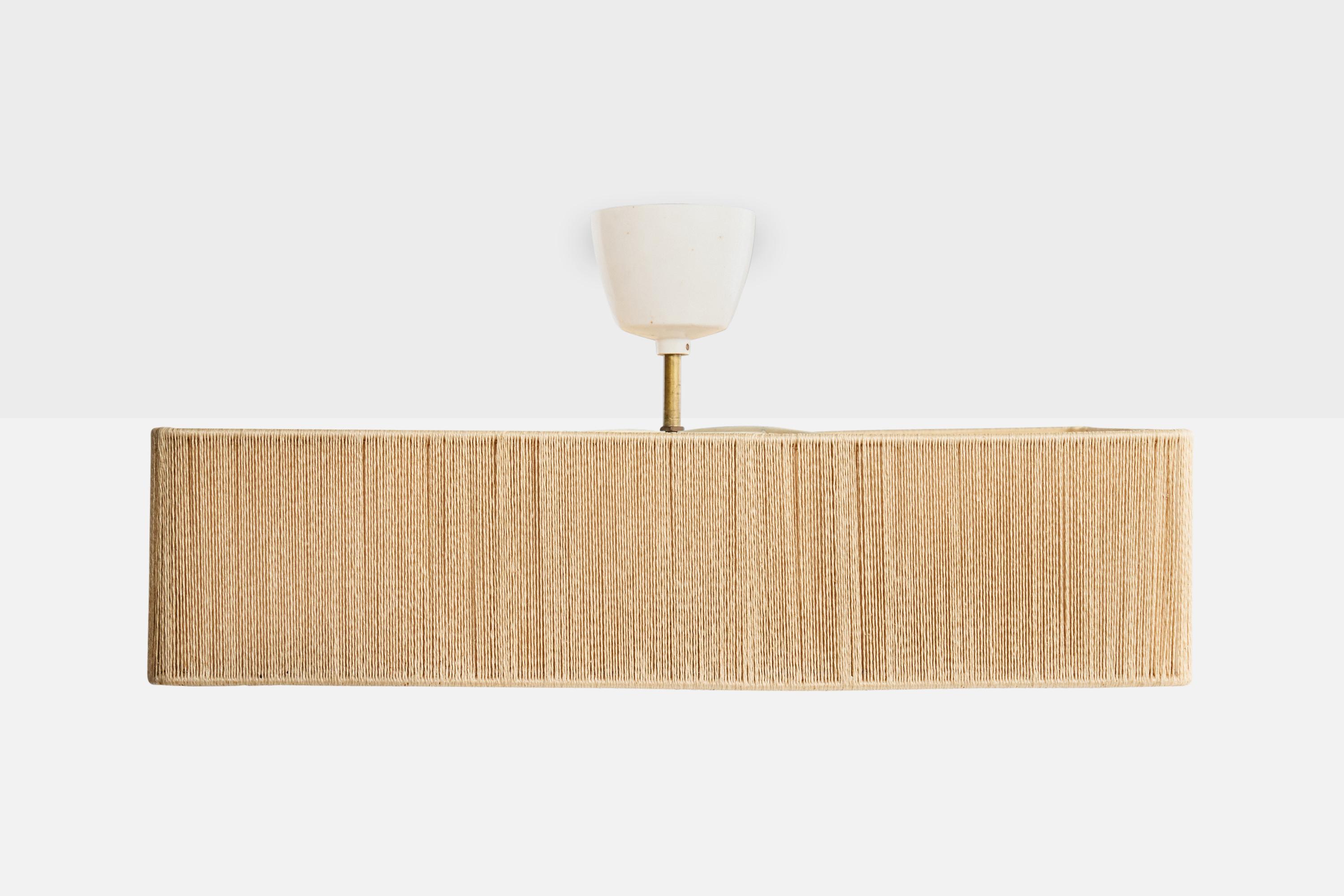 Designer suédois, lampe suspendue, tissu, métal, Suède, années 1970 Bon état - En vente à High Point, NC