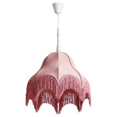 Swedish Designer, Pendant Light, Fabric, Sweden, 1940s