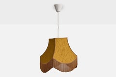 Swedish Designer, Pendant Light, Fabric, Sweden, 1950s