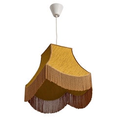 Swedish Designer, Pendant Light, Fabric, Sweden, 1950s