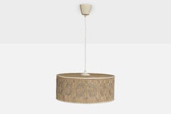 Swedish Designer, Pendant Light, Fabric, Sweden, 1960s