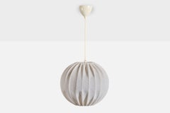 Swedish Designer, Pendant Light, Fabric, Sweden, 1960s