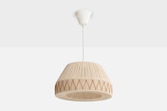 Swedish Designer, Pendant Light, Fabric, Sweden, 1960s