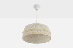 Swedish Designer, Pendant Light, Fabric, Sweden, 1960s