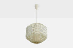 Swedish Designer, Pendant Light, Fabric, Sweden, 1960s