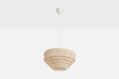Swedish Designer, Pendant Light, Fabric, Sweden, 1960s